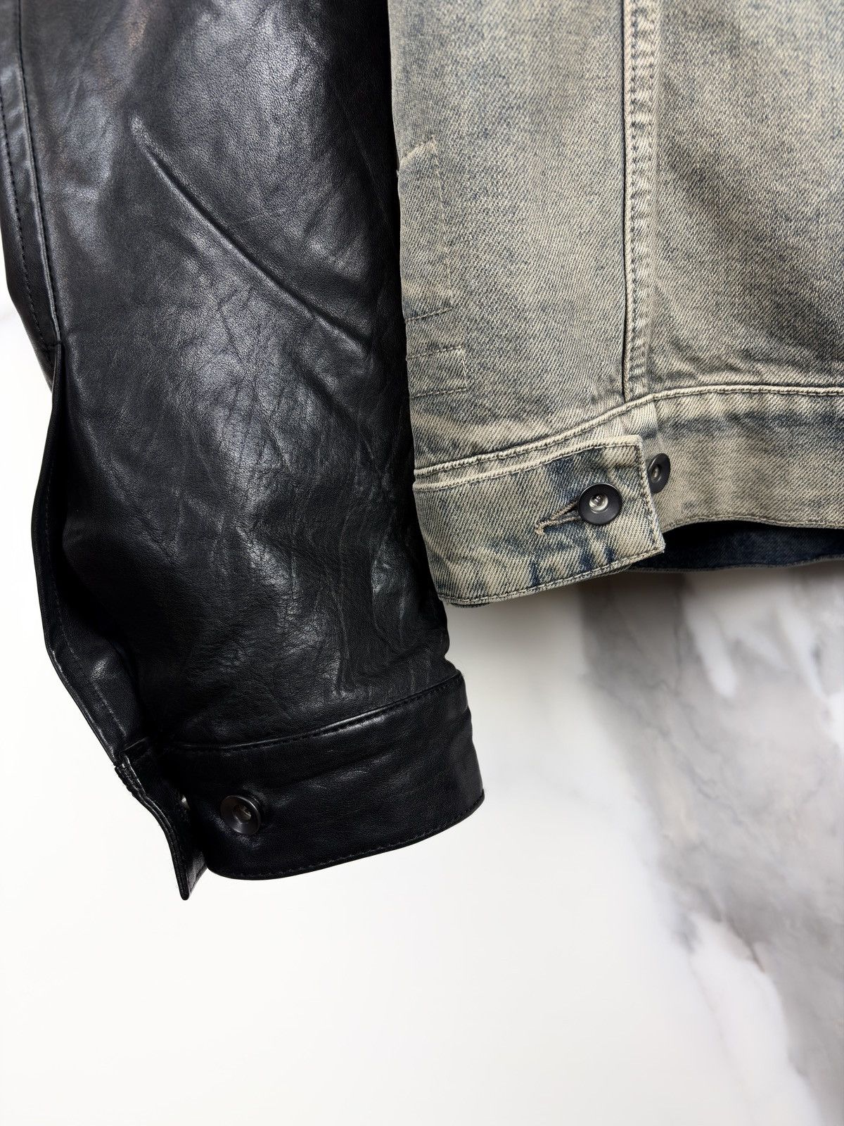 Rick Owens Rick Owens Mineral Dust Leather Sleeve Worker Jacket Olmar Size US S / EU 44-46 / 1 - 6 Thumbnail