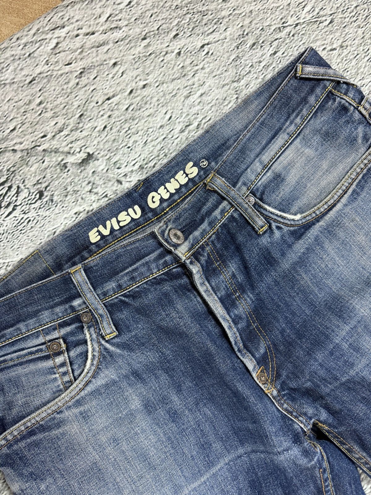 Evisu Evisu jeans vintage navy blue white seagulls Genes Size US 34 / EU 50 - 6 Thumbnail
