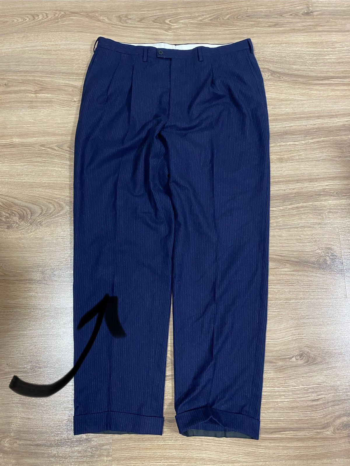 Cesare Attolini Sartoria Attolini Napoli 3 piece Wool Stripe Suit Size: 55 Size 44R - 14 Thumbnail