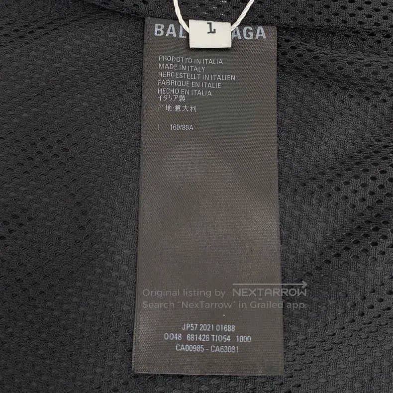 Balenciaga Balenciaga Black Logo Letter Embroidered Hooded Single Bre Size US S / EU 44-46 / 1 - 6 Thumbnail