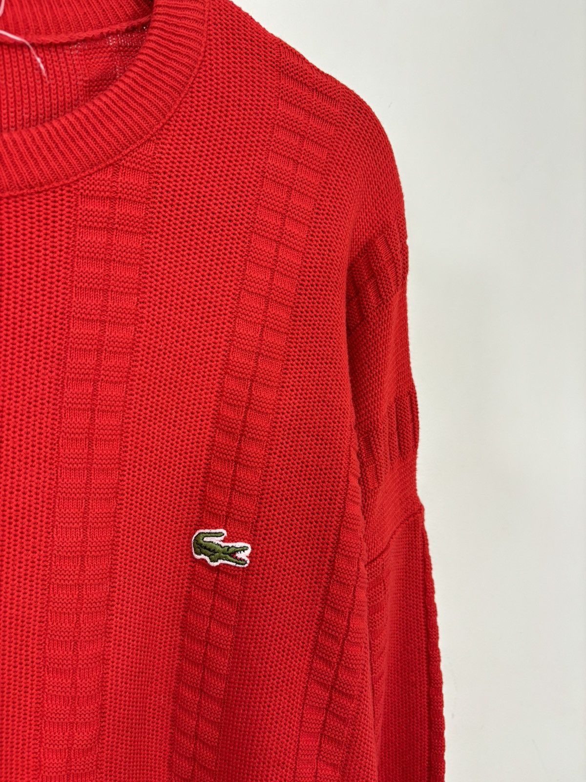 Lacoste Vintage Chemise Lacoste Men’s Red Cotton Knit Sweater Size US XL / EU 56 / 4 - 3 Thumbnail