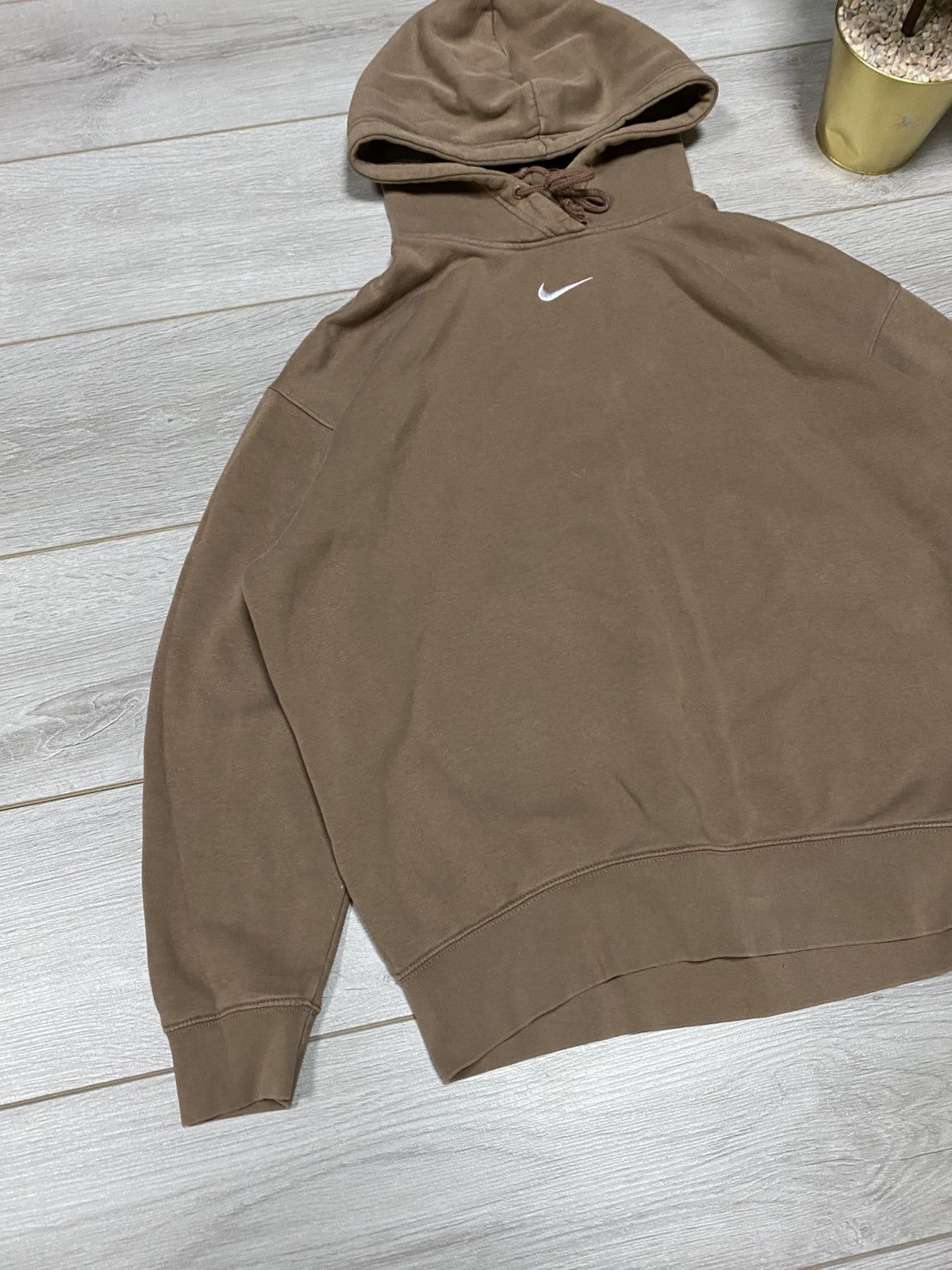 Nike Nike Brown Travis Style Center Logo Swoosh Hoodie Size US M / EU 48-50 / 2 - 4 Thumbnail
