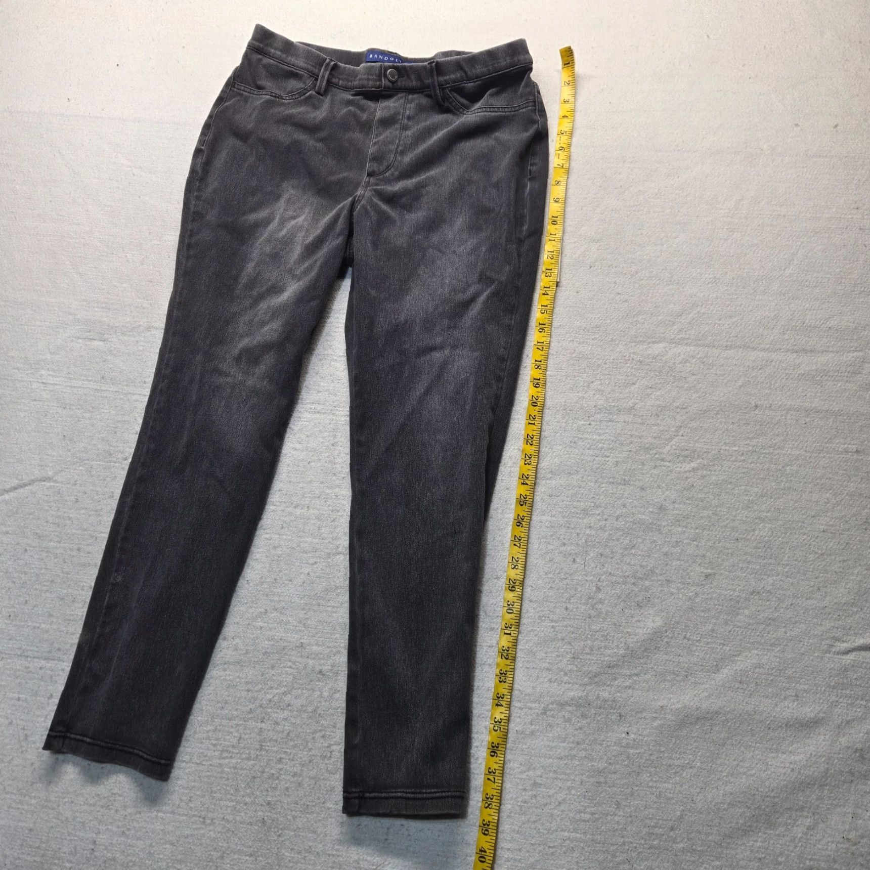 Vintage Bandolino Amy Jeans Solid Black Adult Women L Bandolino Amy Straight Leg Denim Pants Women Large Black Jeans Pants Size 36" / US 14 / IT 50 - 7 Thumbnail