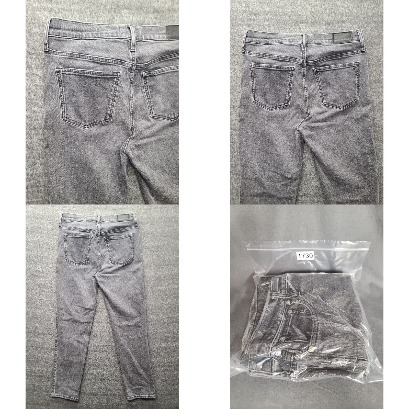 Madewell Madewell Jeans Womens 30x26 Regular Fit Tapered Leg Stretch Denim 5-Pocket Zipper Button Black Vintage: No Size 30" / US 8 / IT 44 - 9 Thumbnail