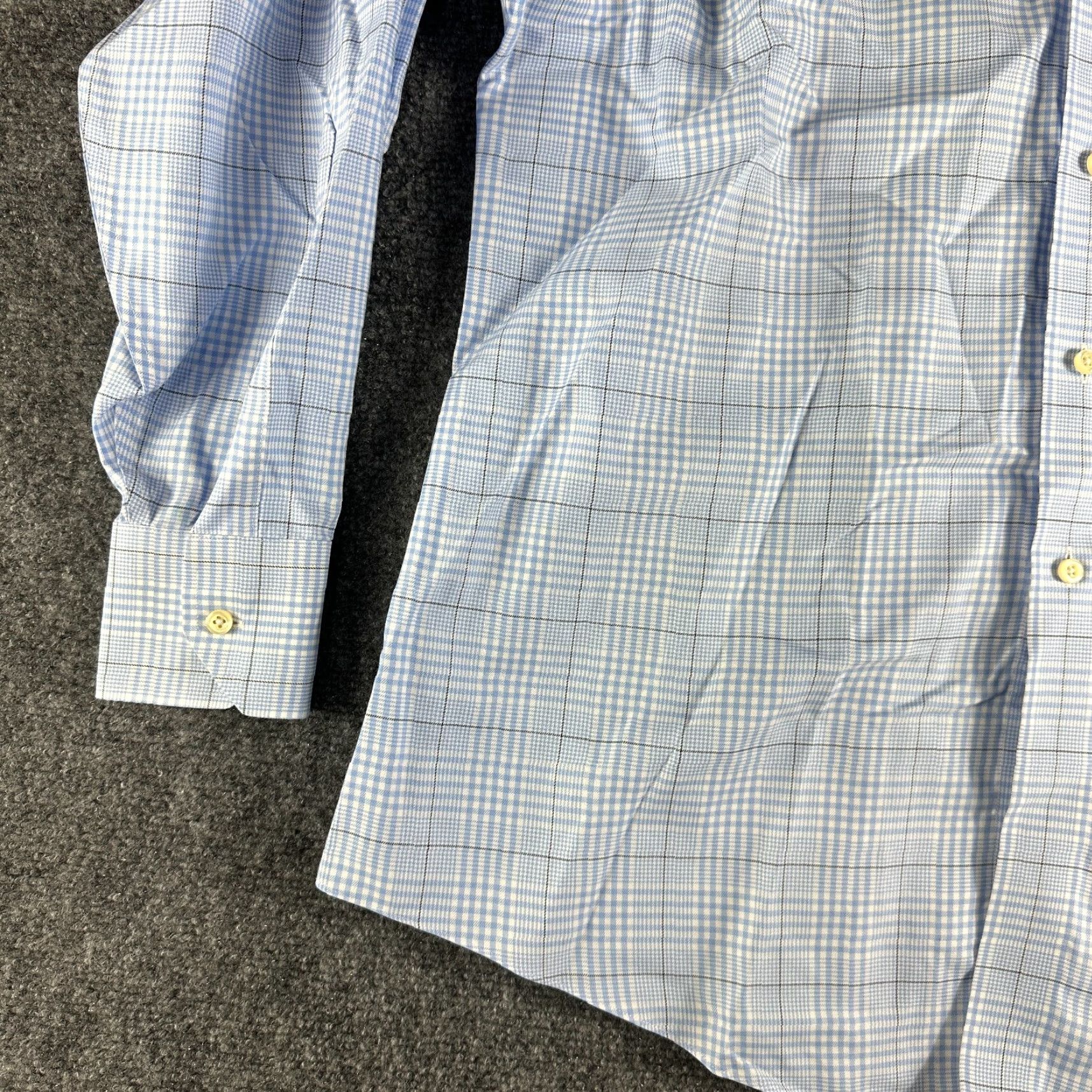 Brooks Brothers Brooks Brothers 346 Shirt Mens 16.5 Slim Non-Iron Blue Plaid Cotton Button-Up Shirt Size US XL / EU 56 / 4 - 3 Thumbnail