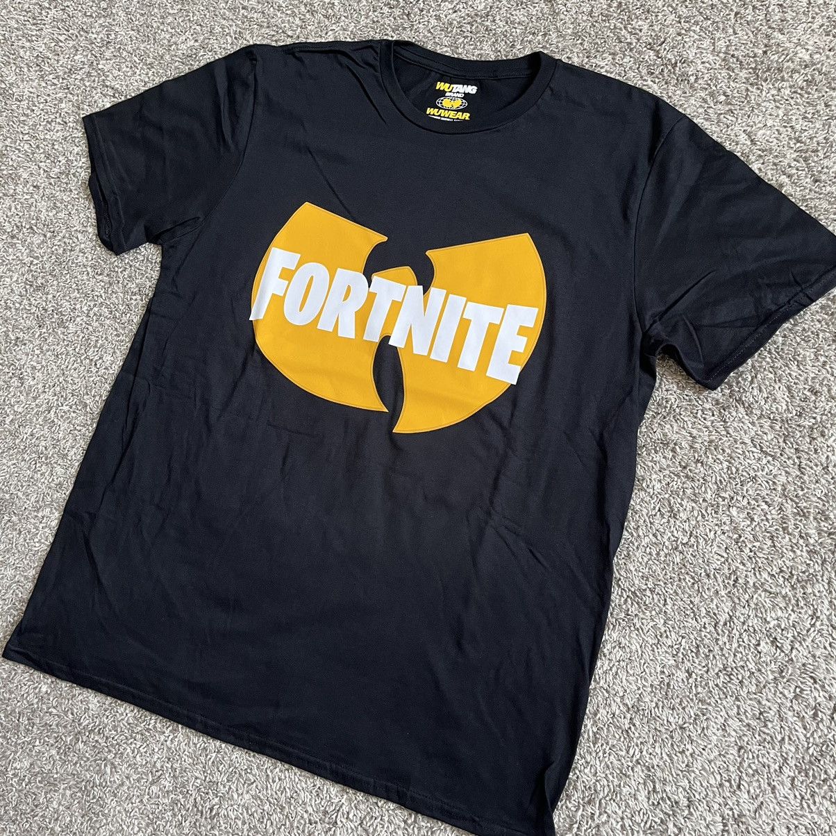 🔴Wu-Tang Shirt Size XL WuTang Fortnite Wu-Wear Black Yellow