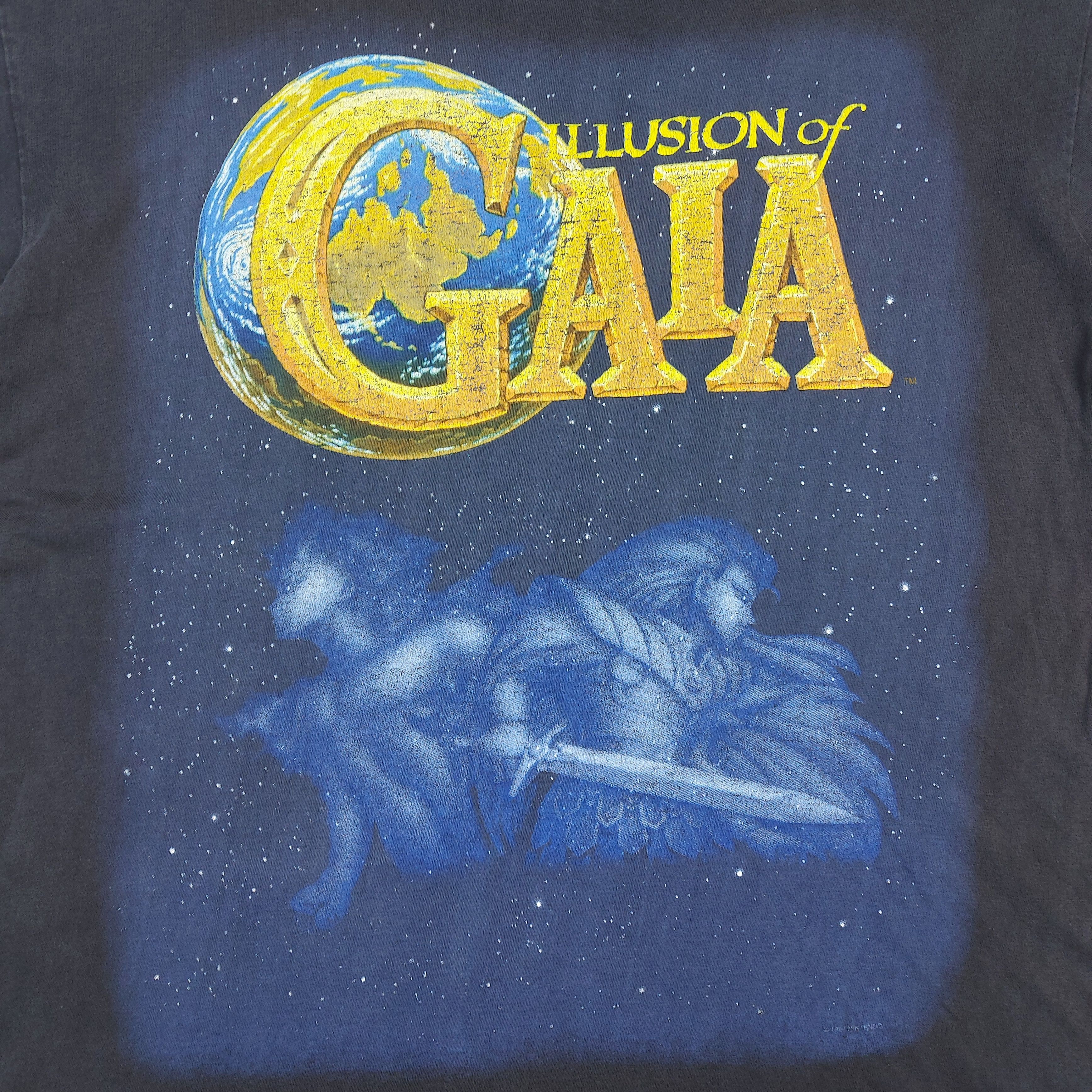Nintendo Vintage 1994 Nintendo Illusion of Gaia RPG Super SNES TEE Size US L / EU 52-54 / 3 - 2 Thumbnail