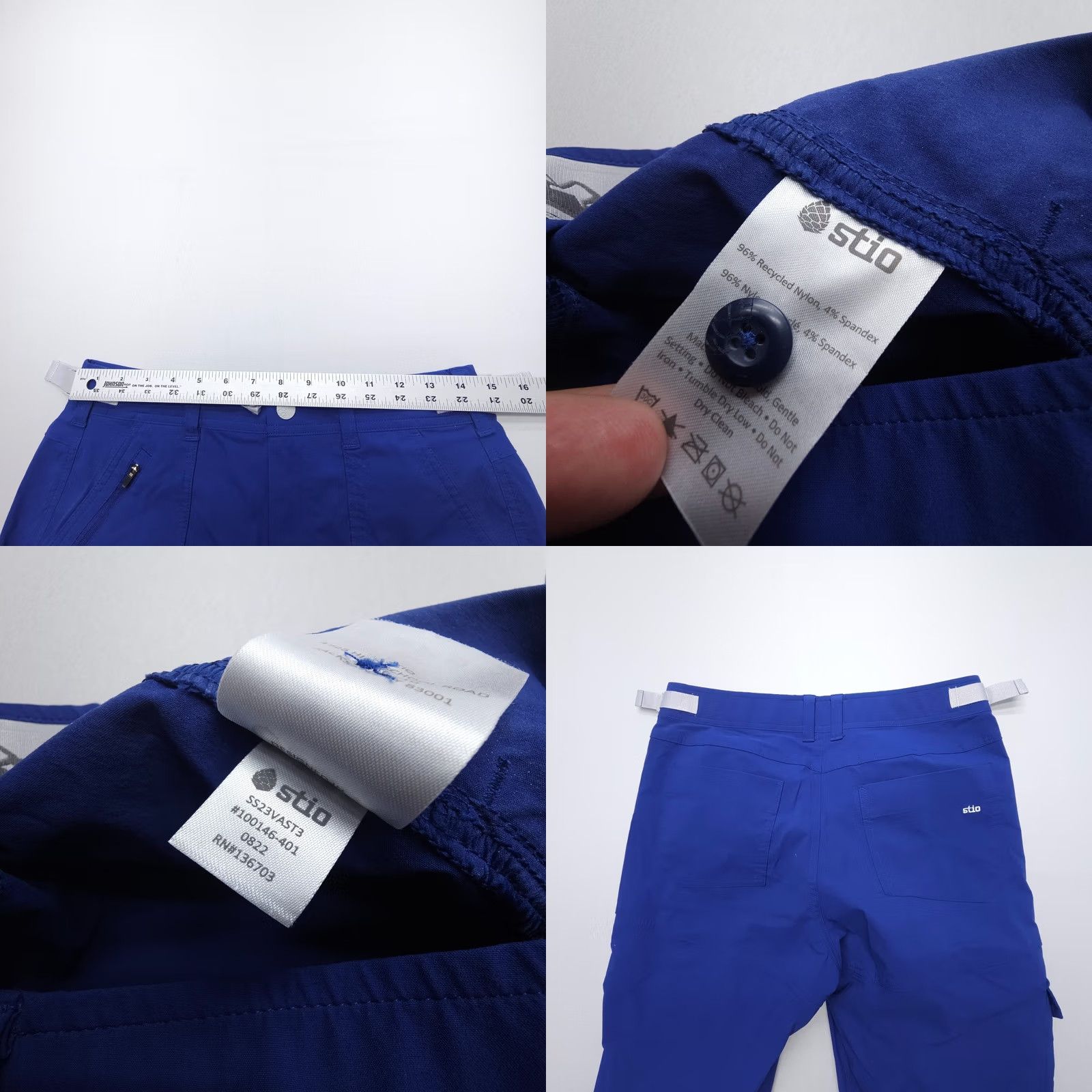 Vintage Stio Pants Womens 6 Blue Cut Bank Roll Hiking Cargo Tech Adjustable Stretch Size 28" / US 6 / IT 42 - 8 Thumbnail