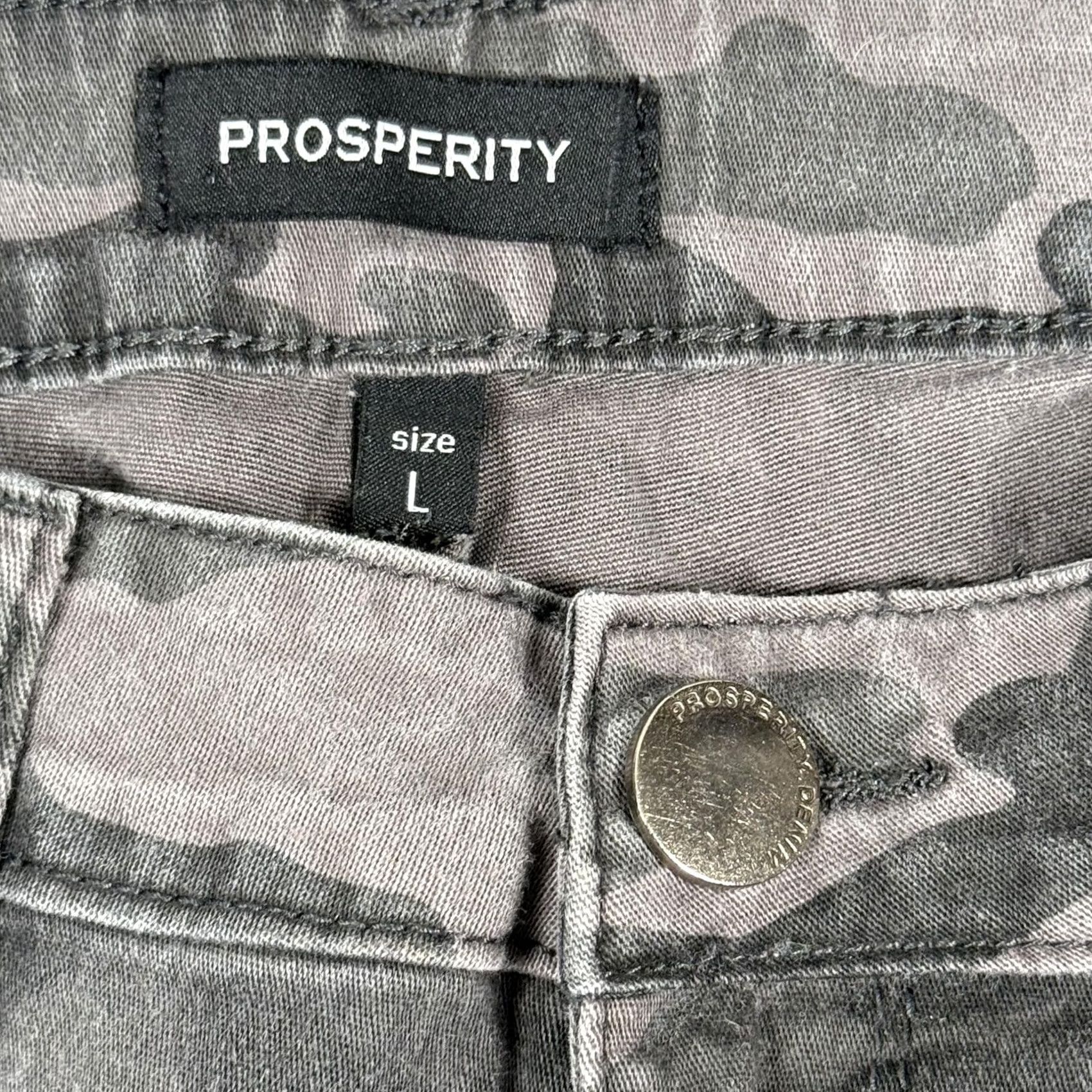 Vintage Prosperity Pants Womens Large Gray Camo Jogger Elastic Waist Cotton Blend Casual Size 36" / US 14 / IT 50 - 4 Thumbnail