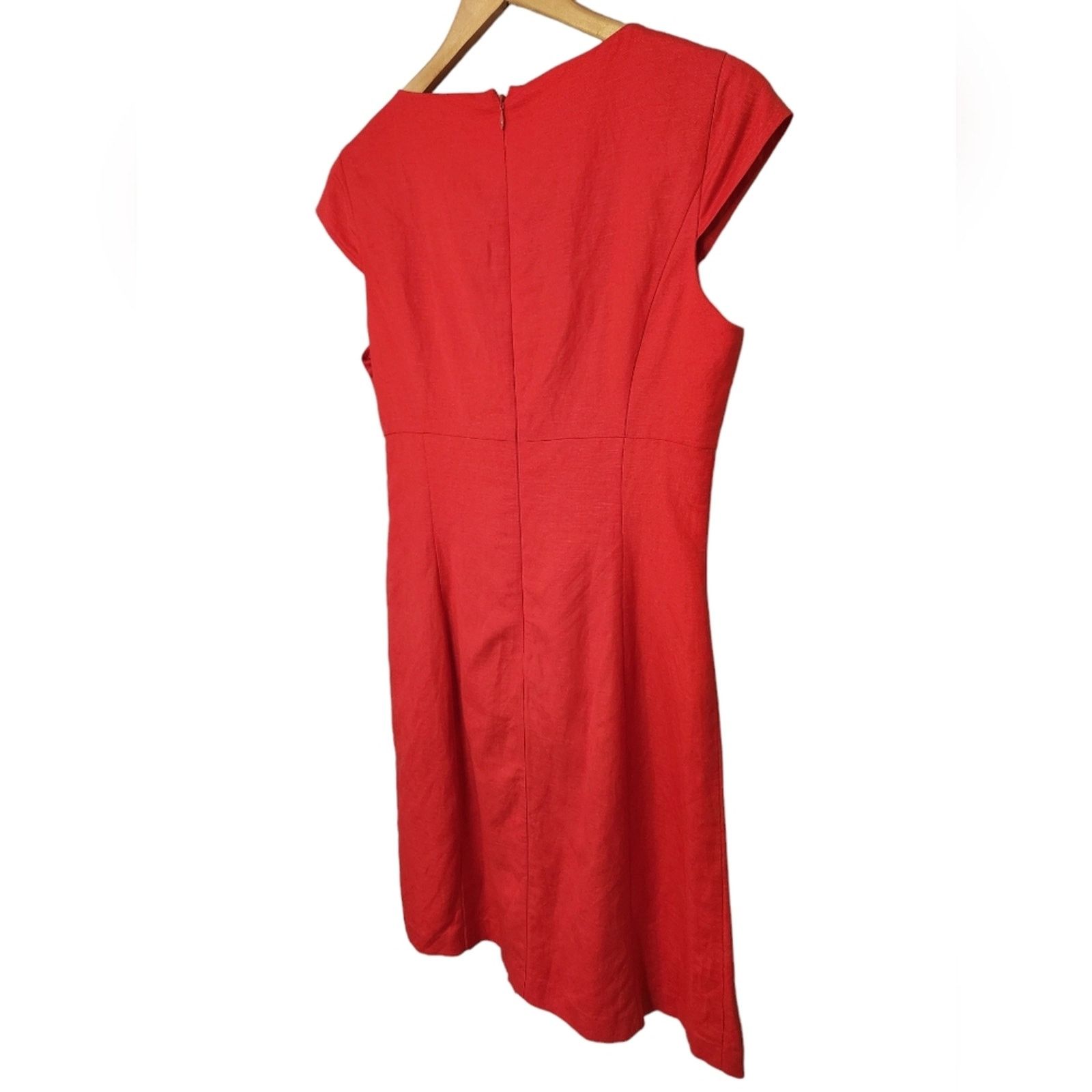 Calvin Klein Calvin Klien Red Linen pleated fit and flare dress 8 Size M / US 6-8 / IT 42-44 - 6 Thumbnail