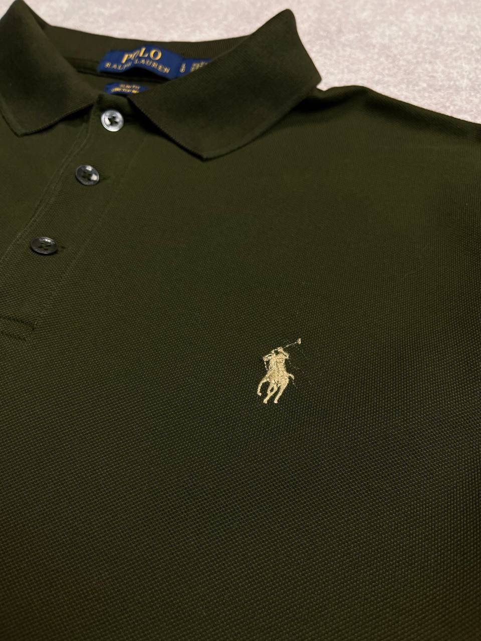 Polo Ralph Lauren Vintage Polo Ralph Lauren Olive Rugby Shirt L Size US L / EU 52-54 / 3 - 6 Thumbnail