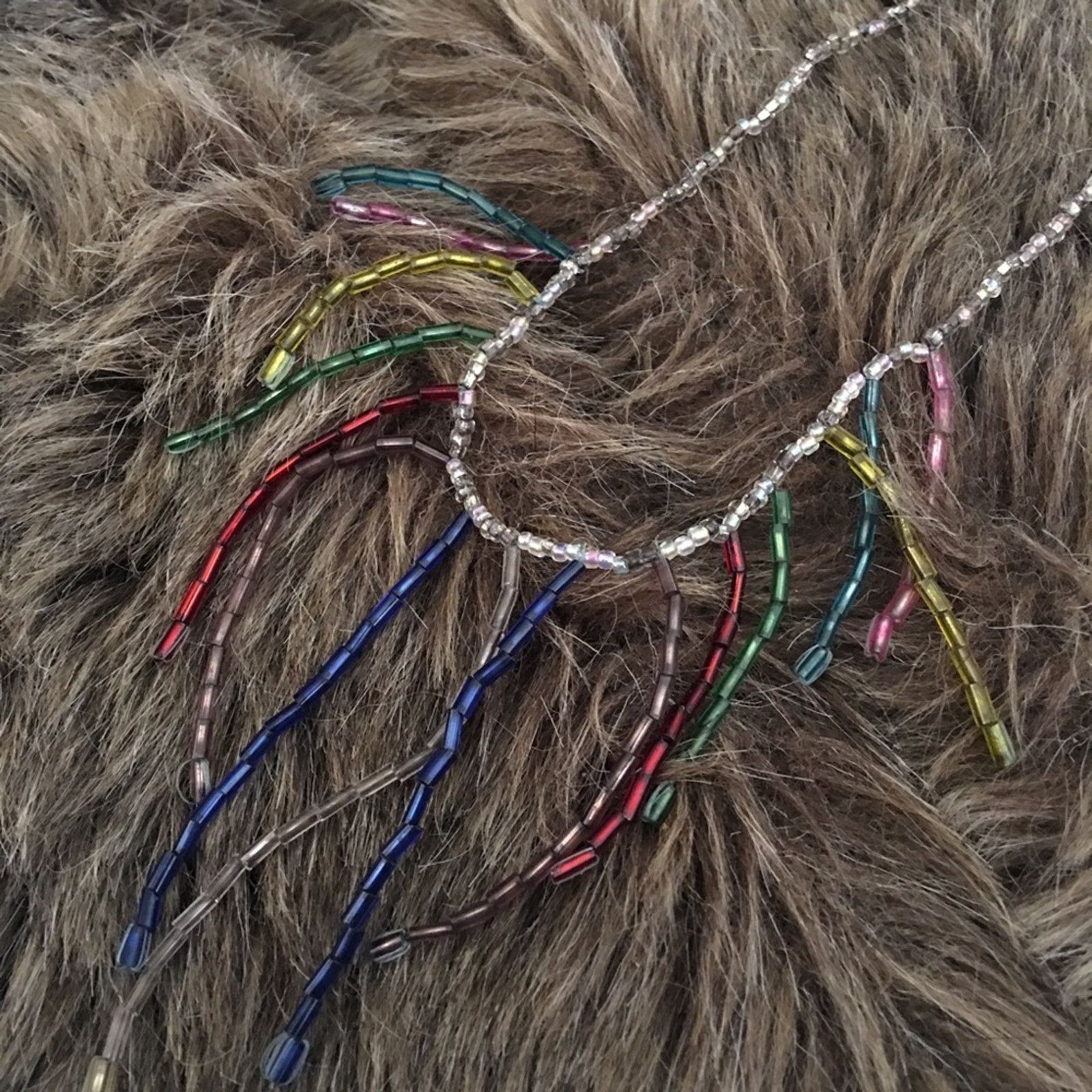 Vintage Vintage seed bead firecracker necklace Size ONE SIZE - 6 Thumbnail