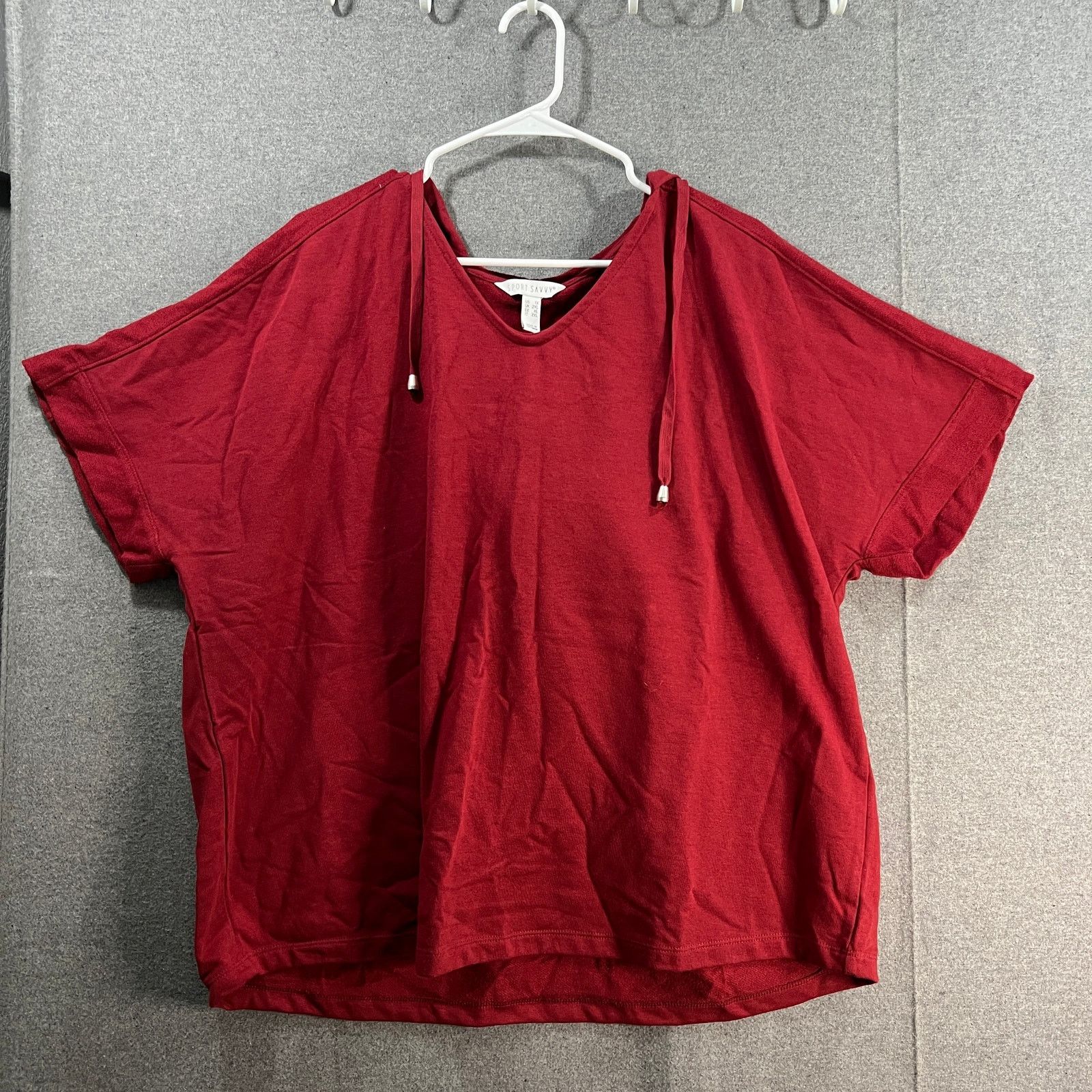 Other Sport Savvy Women Size 1X Top Shirt Ladies Red Color Size XL / US 12-14 / IT 48-50 - 1 Thumbnail