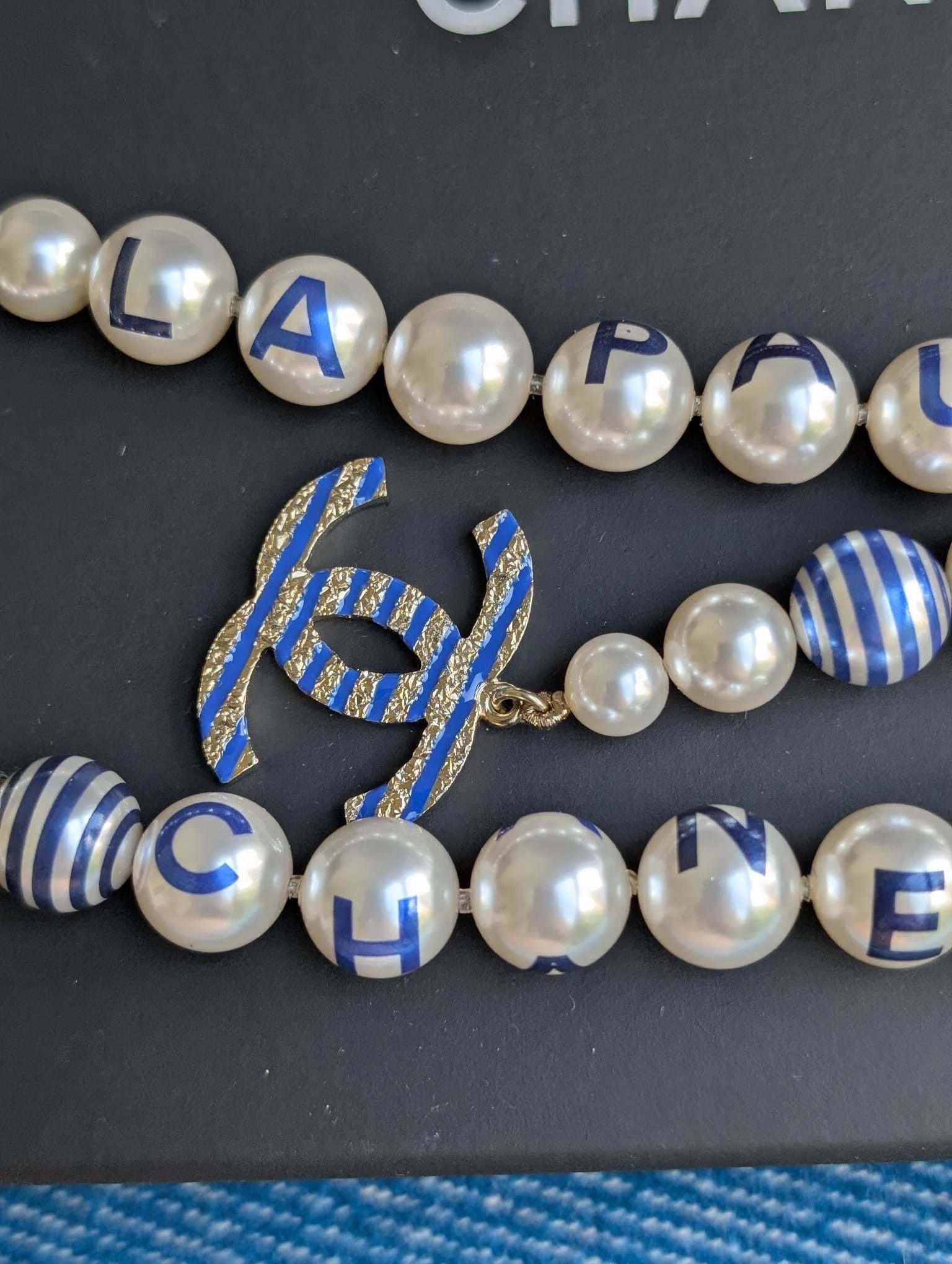 Chanel Chanel CC P19C La Pausa Pearl Logo GHW necklace belt tag Size ONE SIZE - 11 Thumbnail