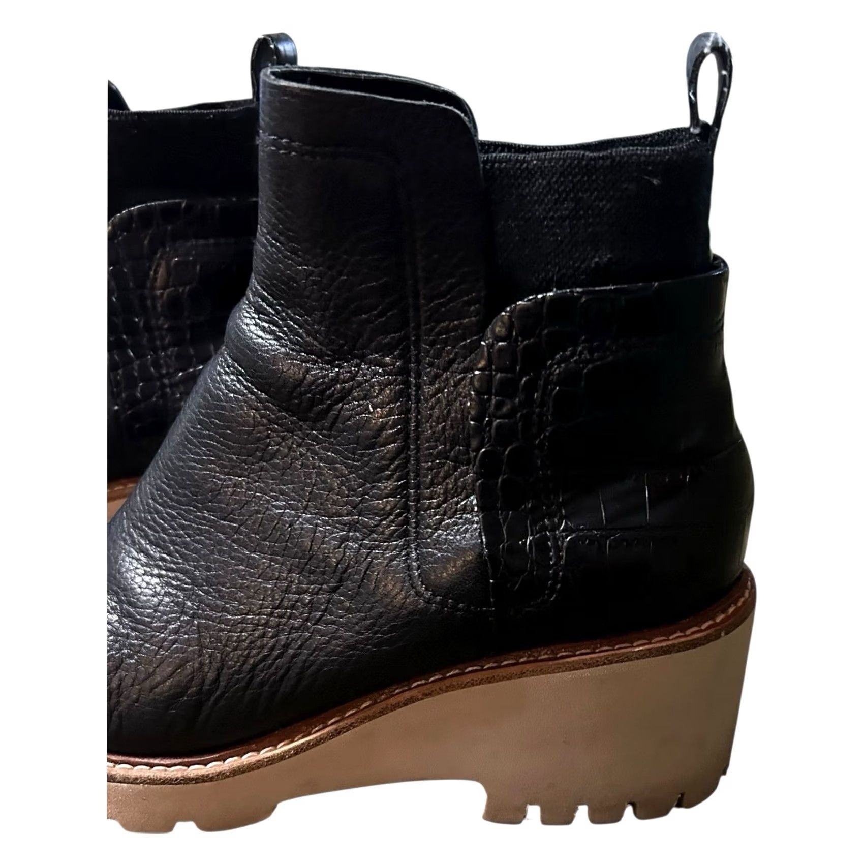 Dolce Vita DV By Dolce Vita Rielle Bootie Women's Black Leather Ankle Boots Size 6.5 Boots Size US 7 / IT 37 - 3 Thumbnail
