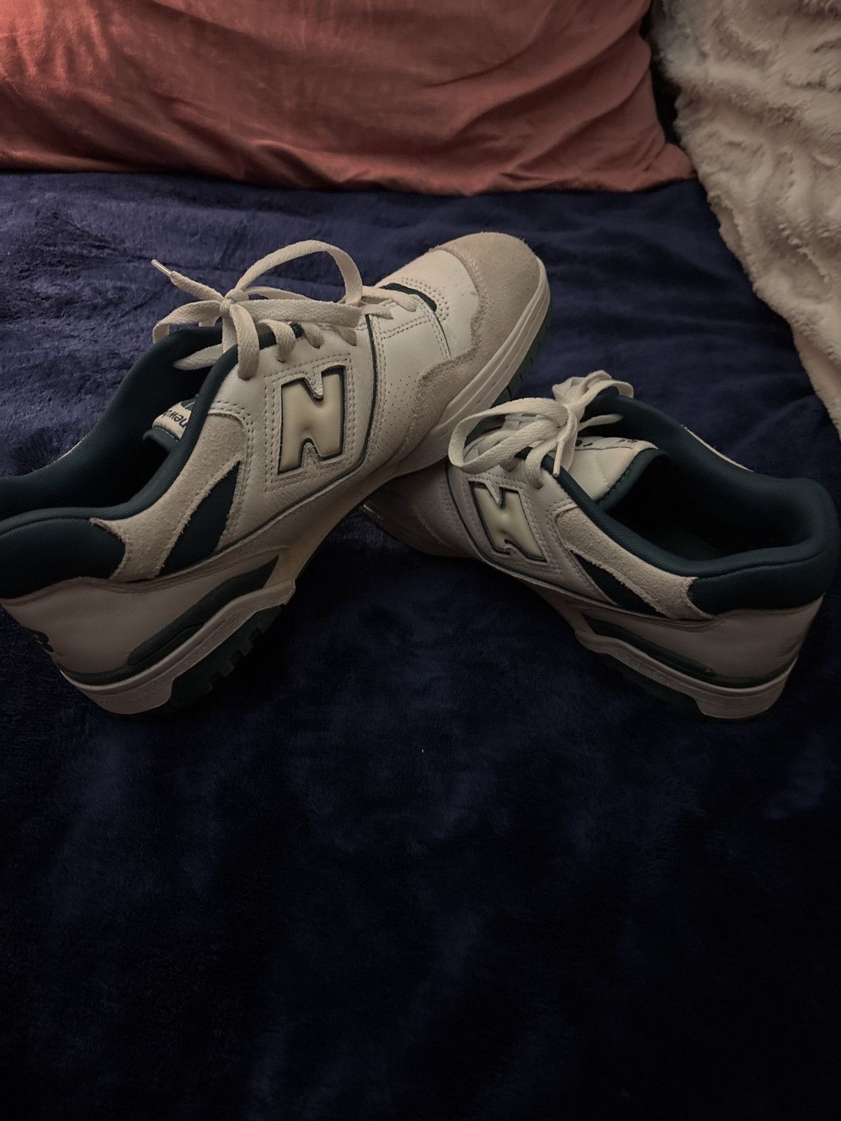 New Balance New Balance 550 White/Green Size US 11.5 / EU 44-45 - 4 Thumbnail