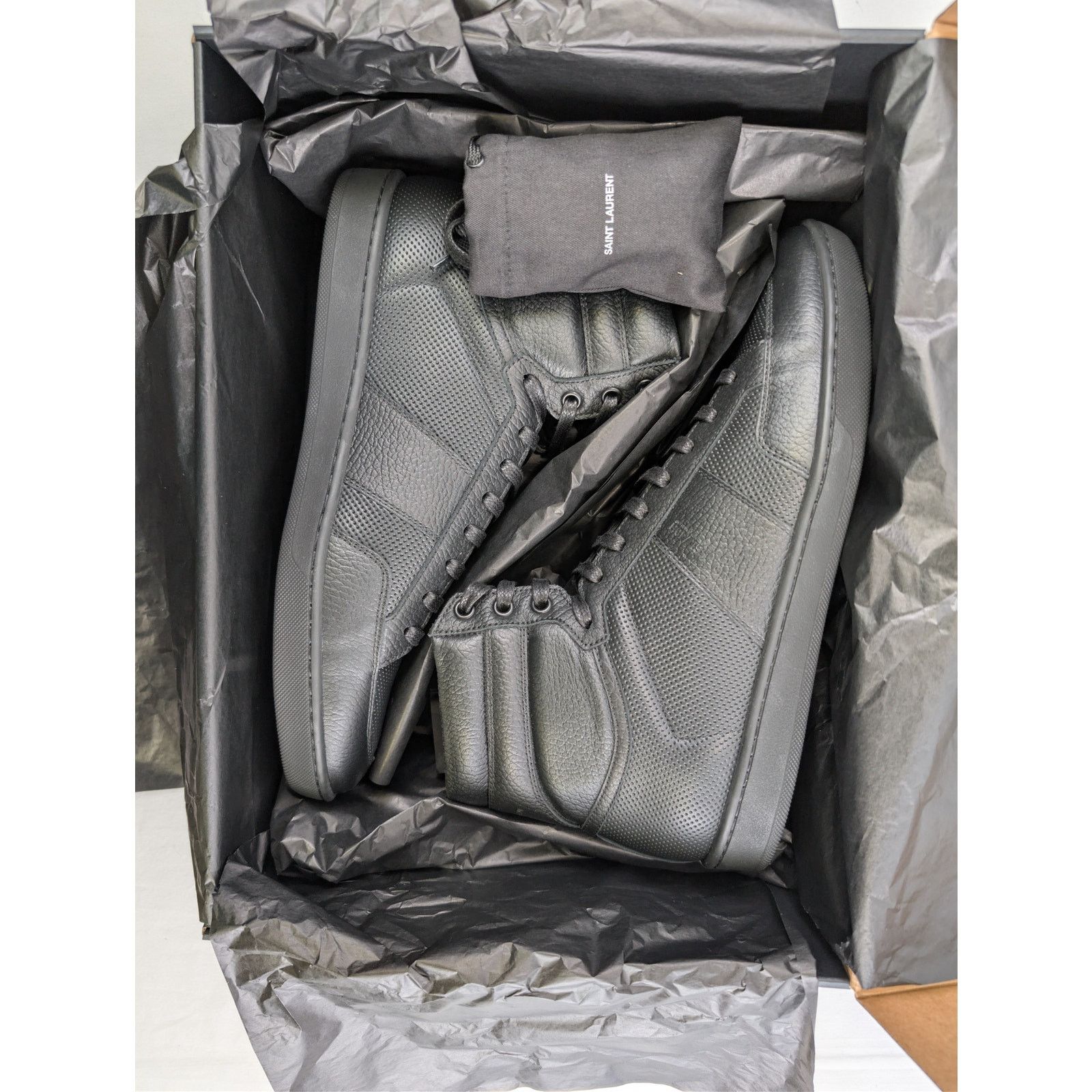 Saint Laurent Paris o1rshd1 SL10H High Top Sneakers in Black Size US 9 / EU 42 - 15 Thumbnail
