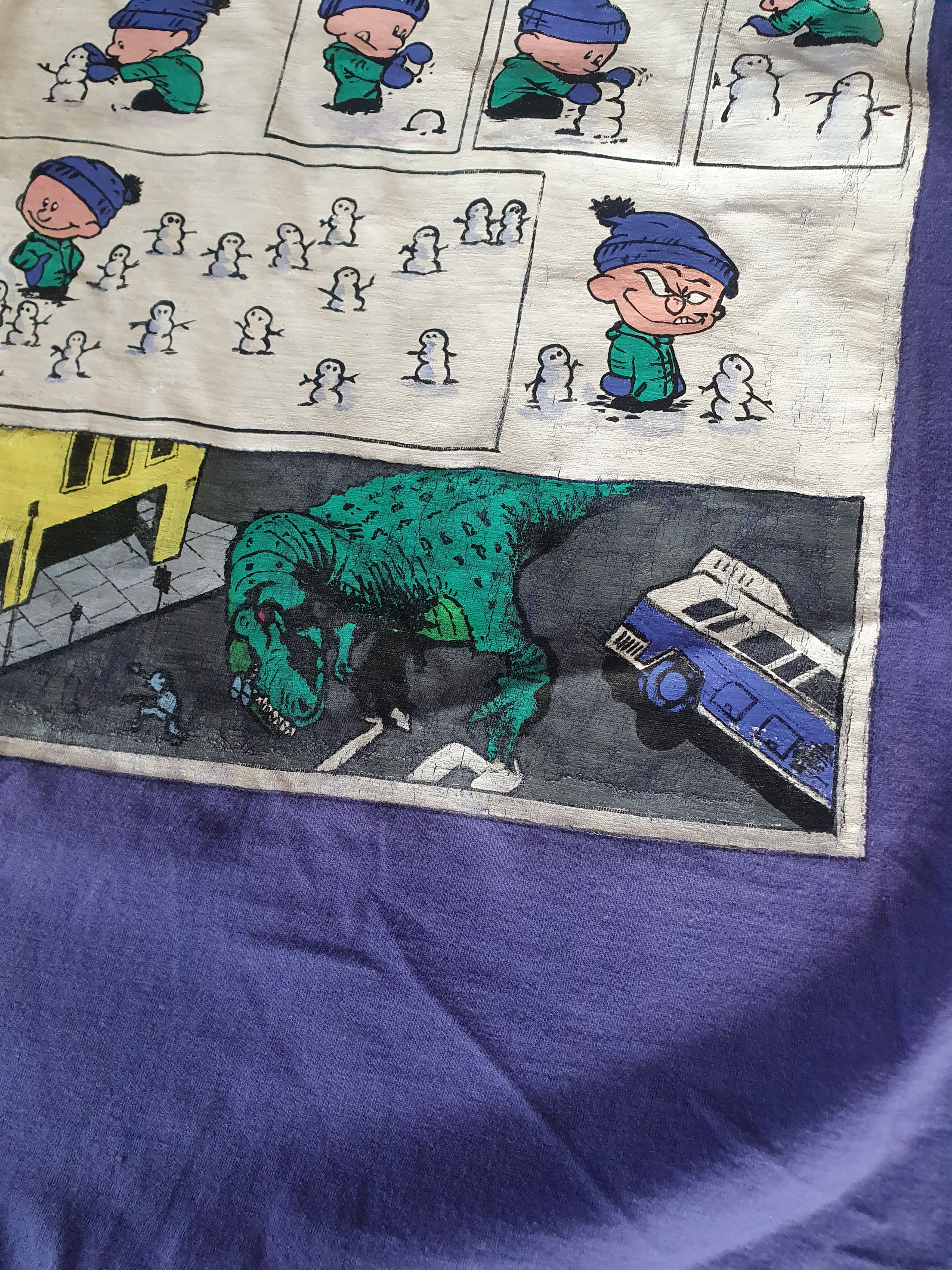 Anime × Vintage Calvin and Hobbes Snowman Comic Vintage t-shirt sz L/XL Size US L / EU 52-54 / 3 - 10 Thumbnail