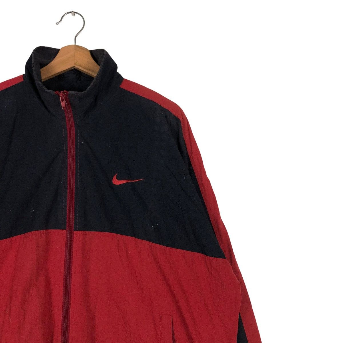 Nike 🔥VINTAGE BOMBER JACKET NIKE CENTRE LOGO BIG SWOOSH Size US L / EU 52-54 / 3 - 7 Thumbnail