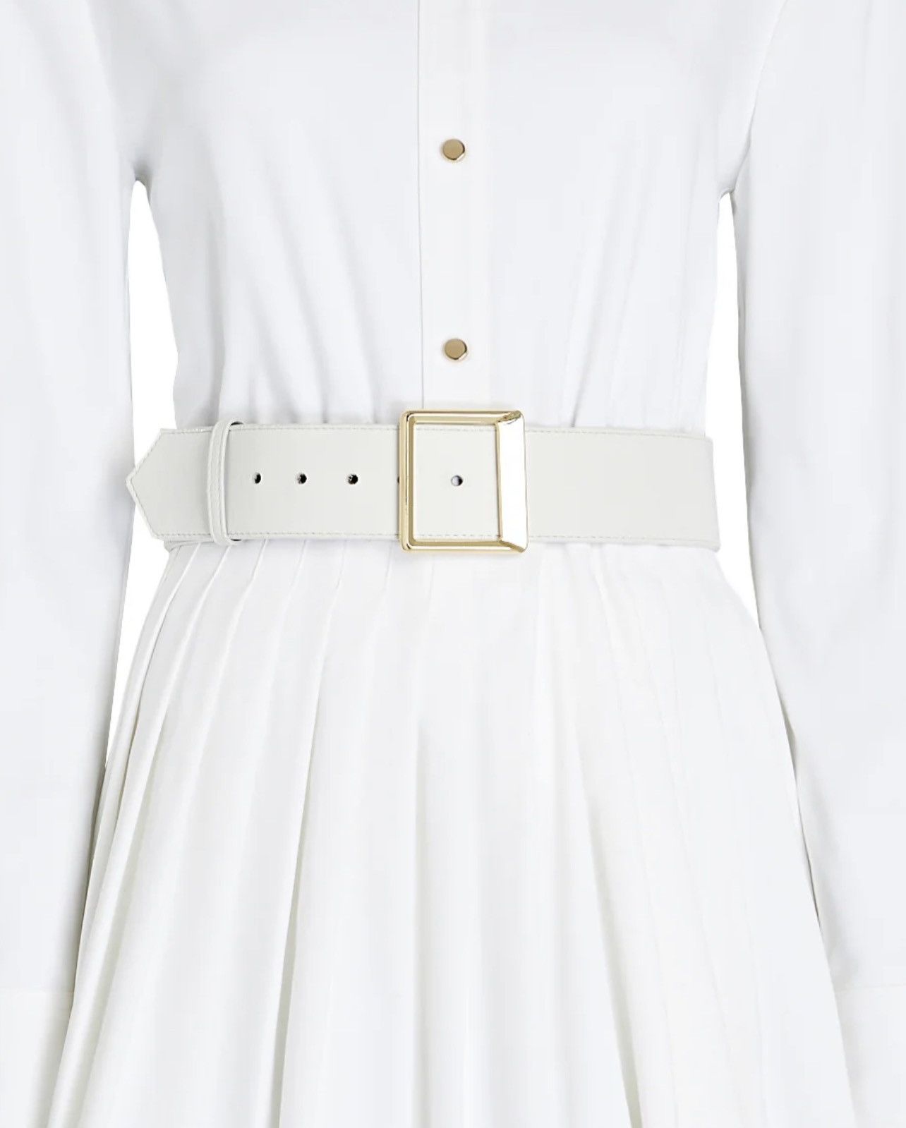 Other Sergio Hudson Square Buckle Wide Leather Belt size 12 Size ONE SIZE - 2 Thumbnail