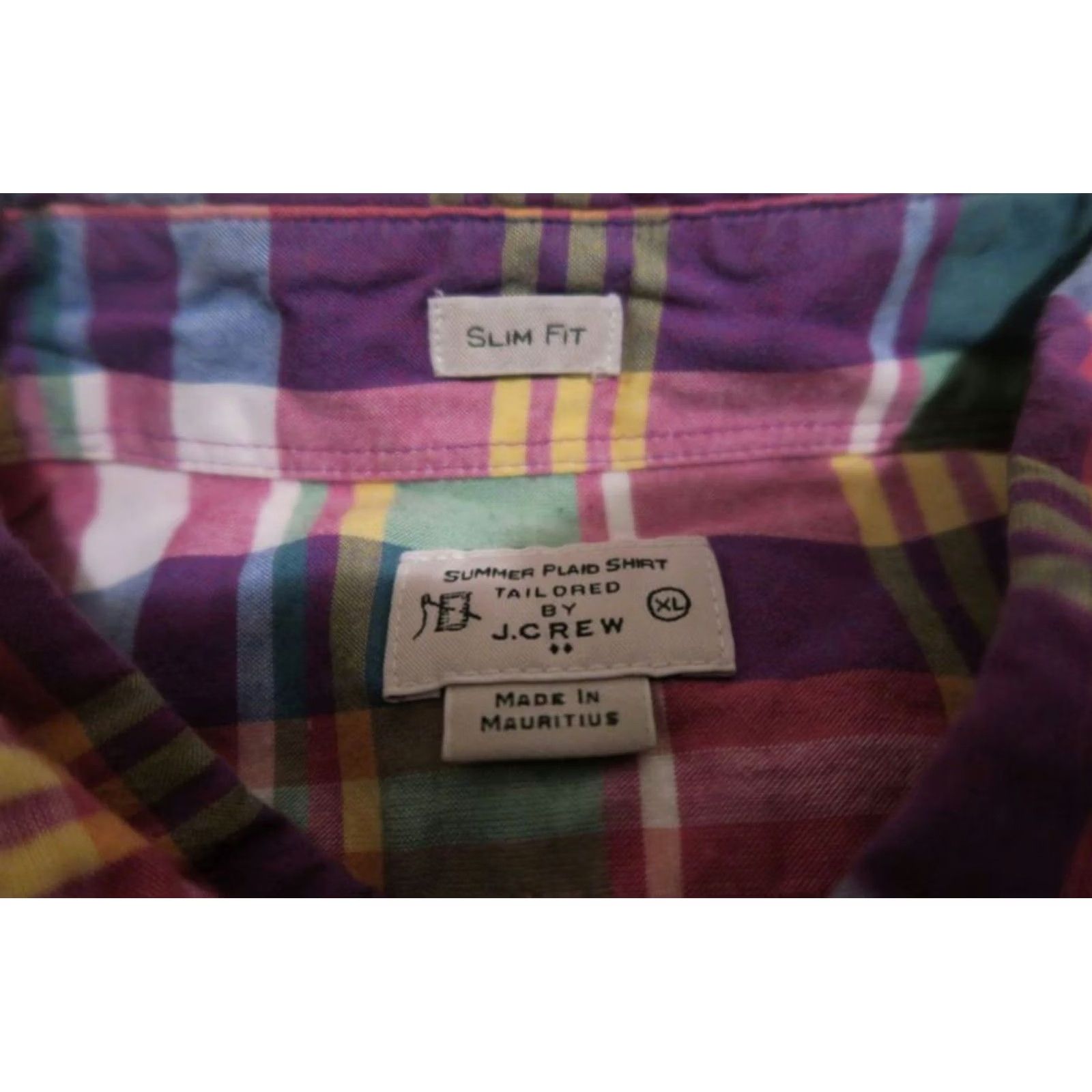 J.Crew J.Crew Summer Plaid Flannel Button Shirt XL Mens Pink Green Yellow Multicolor Slim Fit Button-Up Size US XL / EU 56 / 4 - 4 Thumbnail
