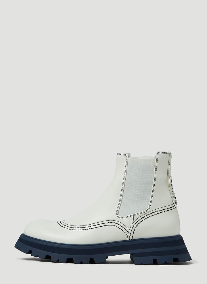 Alexander McQueen o1y0225 Ankle Boots in White Size US 5 / IT 35 - 3 Thumbnail
