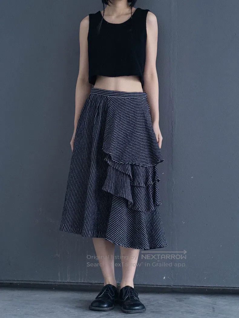 Comme des Garcons Comme Des Garcons size XS Striped Lace Wool Skirt Size 23" - 1 Thumbnail