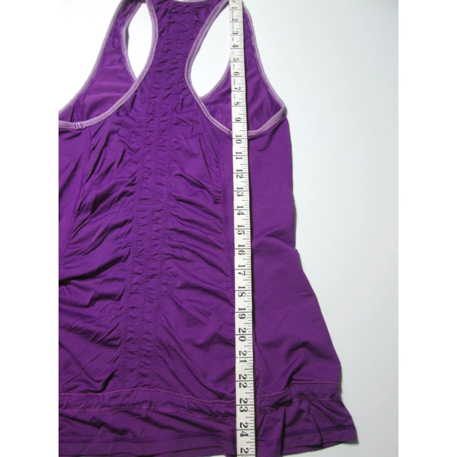 Lululemon Lululemon Womens Tank Purple Racerback Ruched Drawstring Activewear Size 4 Size S / US 4 / IT 40 - 6 Thumbnail