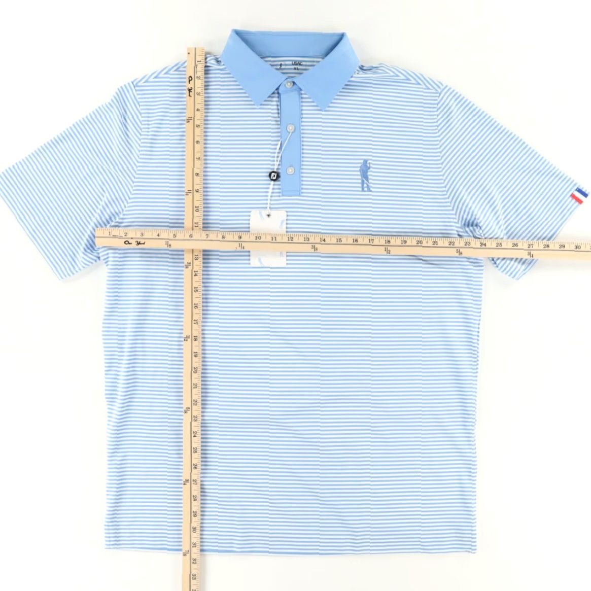 Vintage USAG Polo Shirt Blue Striped Shirt XL Men U Suck at Golf High Stretch Size US XL / EU 56 / 4 - 3 Thumbnail