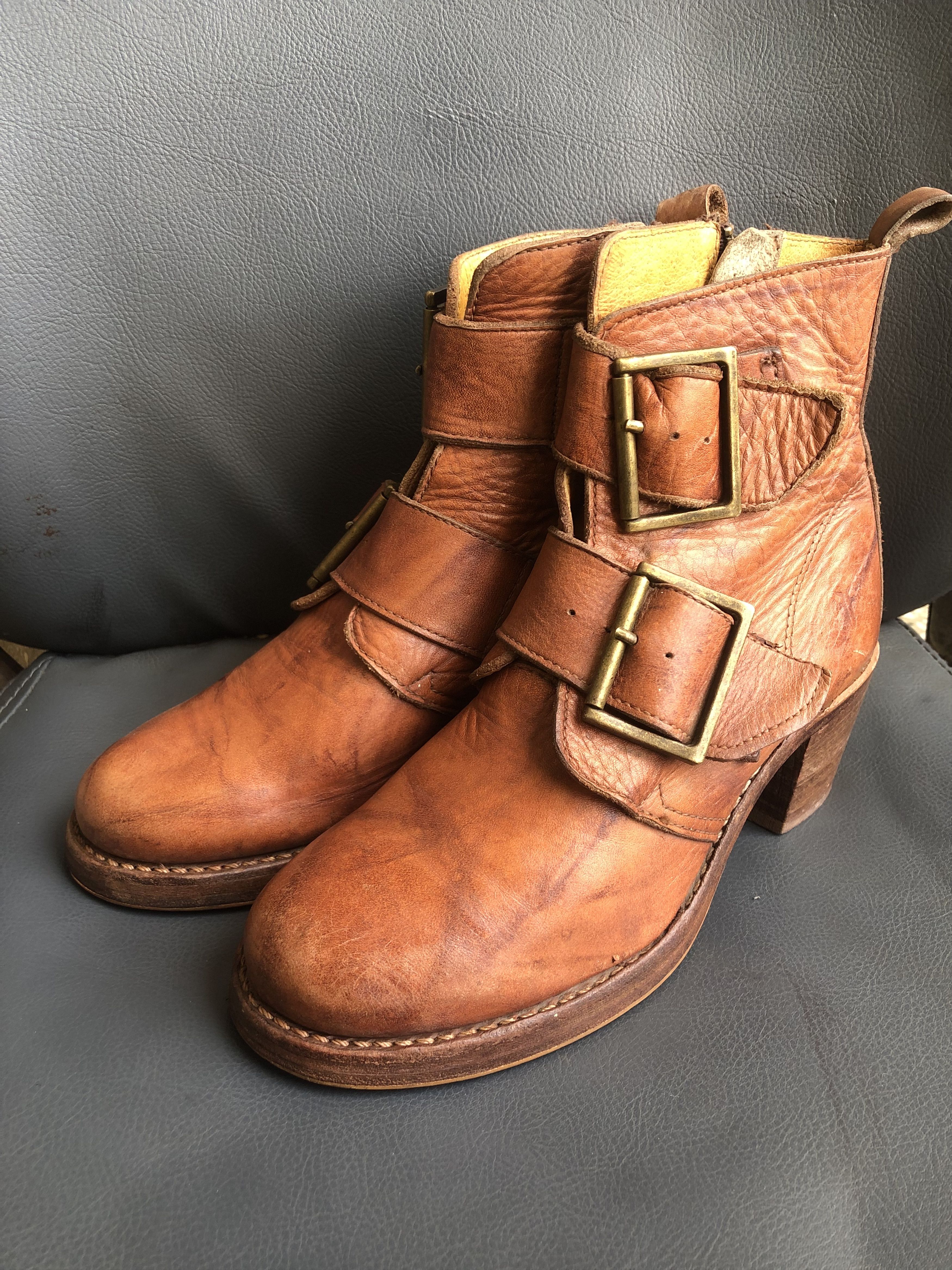 Frye Frye Brown Leather Women’s Boots Size 7 US Made in USA Size US 7 / IT 37 - 3 Thumbnail