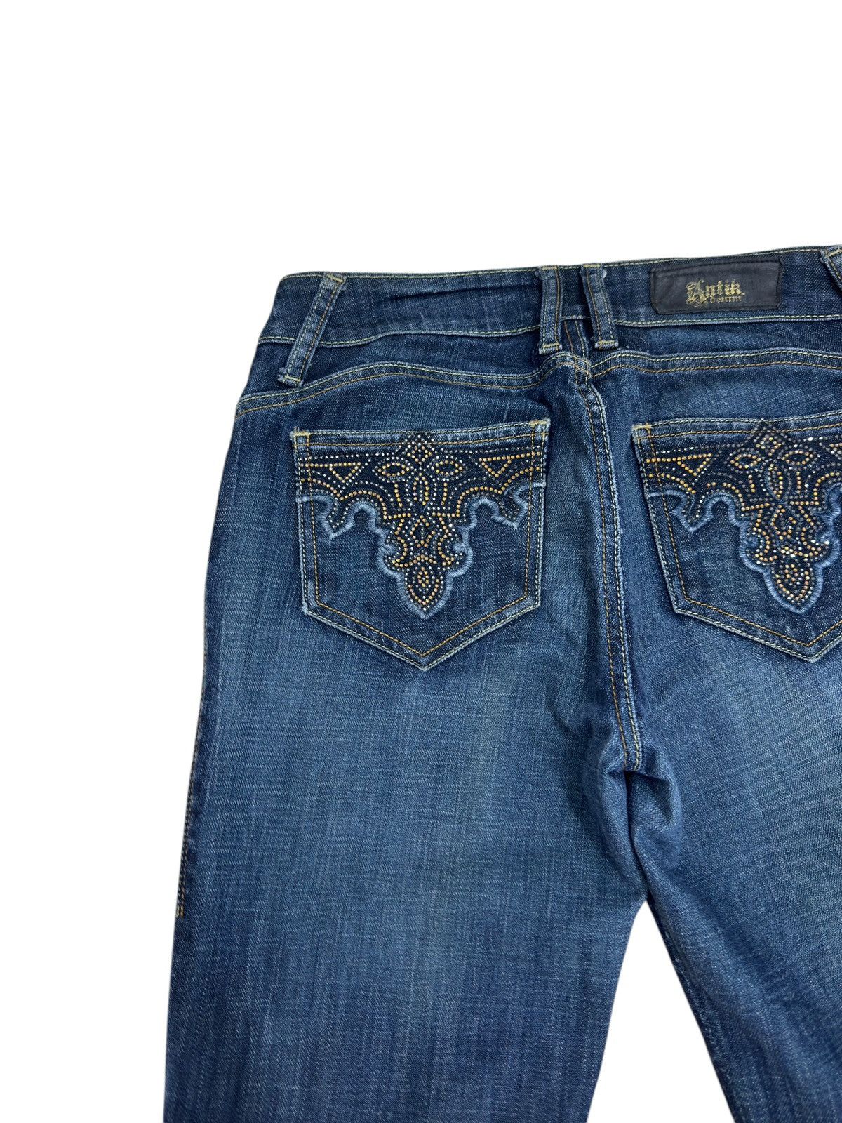 If Six Was Nine Vintage Bootcut Antik Denim Swarovski Back Pockets Size 28" / US 6 / IT 42 - 10 Thumbnail