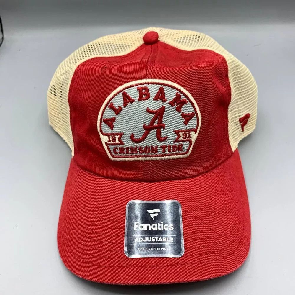 Other Alabama Crimson Tide Trucker Hat Men Fanatics Snap Back Cap Size ONE SIZE - 1 Thumbnail