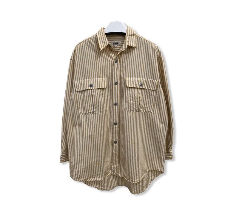image of El John Striped Design Flannel Shirt, Men's (Size Medium)
