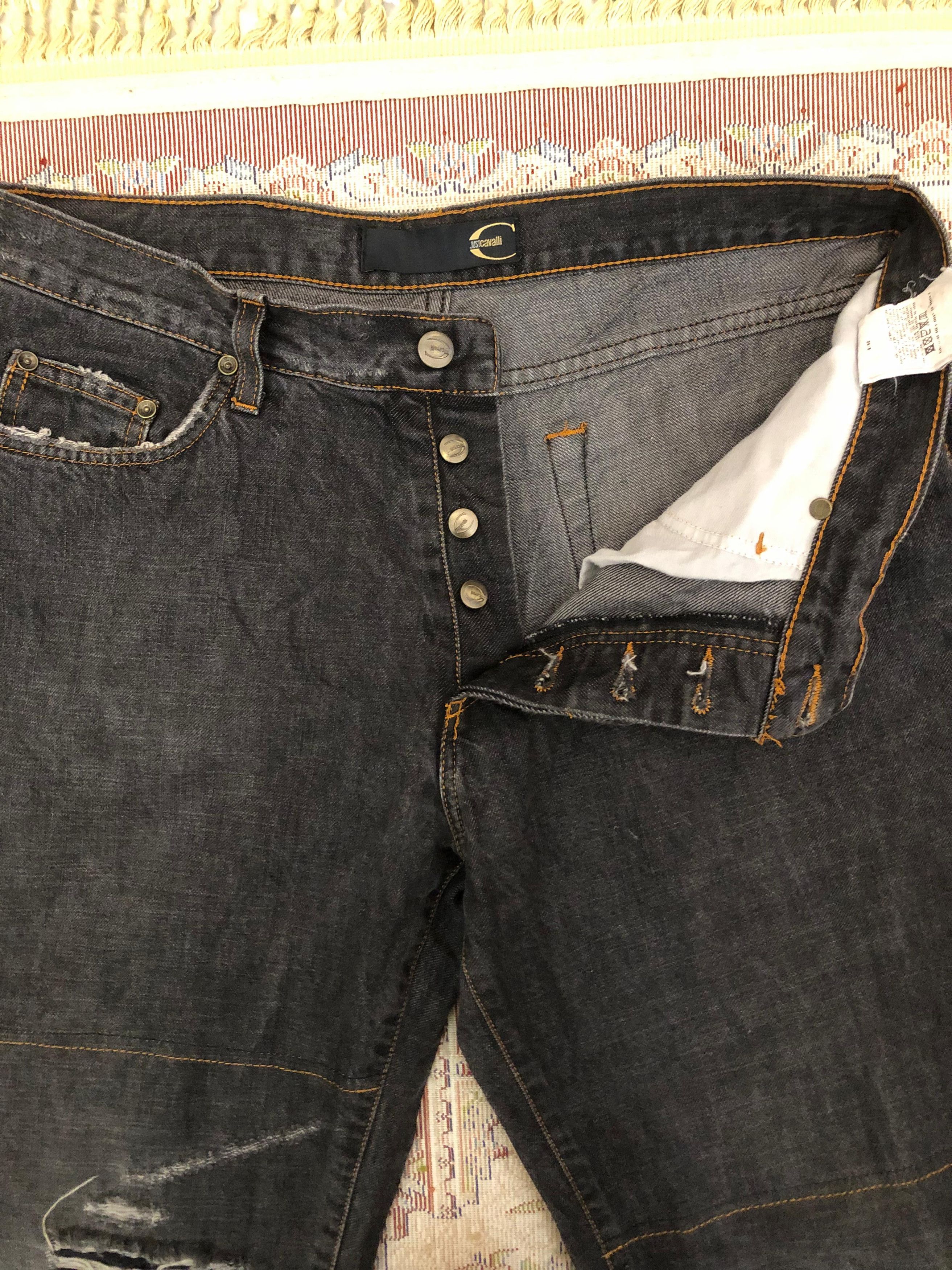 Just Cavalli Vintage Just Cavalli Jeans 36 Black Bootcut Distressed y2k Size US 36 / EU 52 - 8 Thumbnail