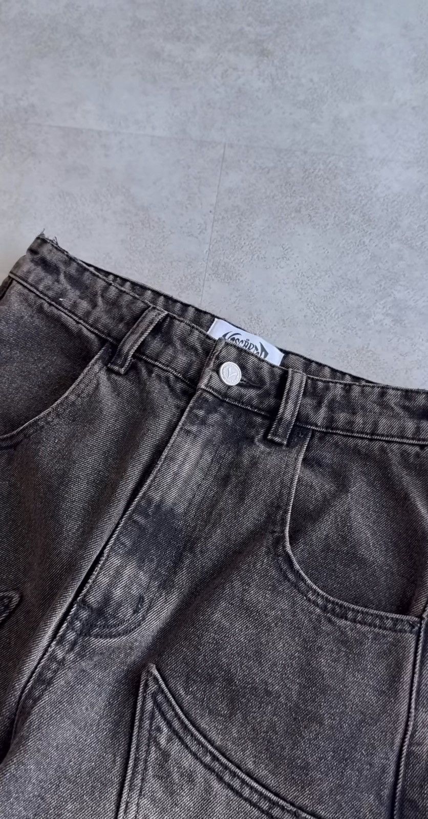 Other Embroidered Washed Grey Denim Pants Size S Size US 32 / EU 48 - 4 Thumbnail