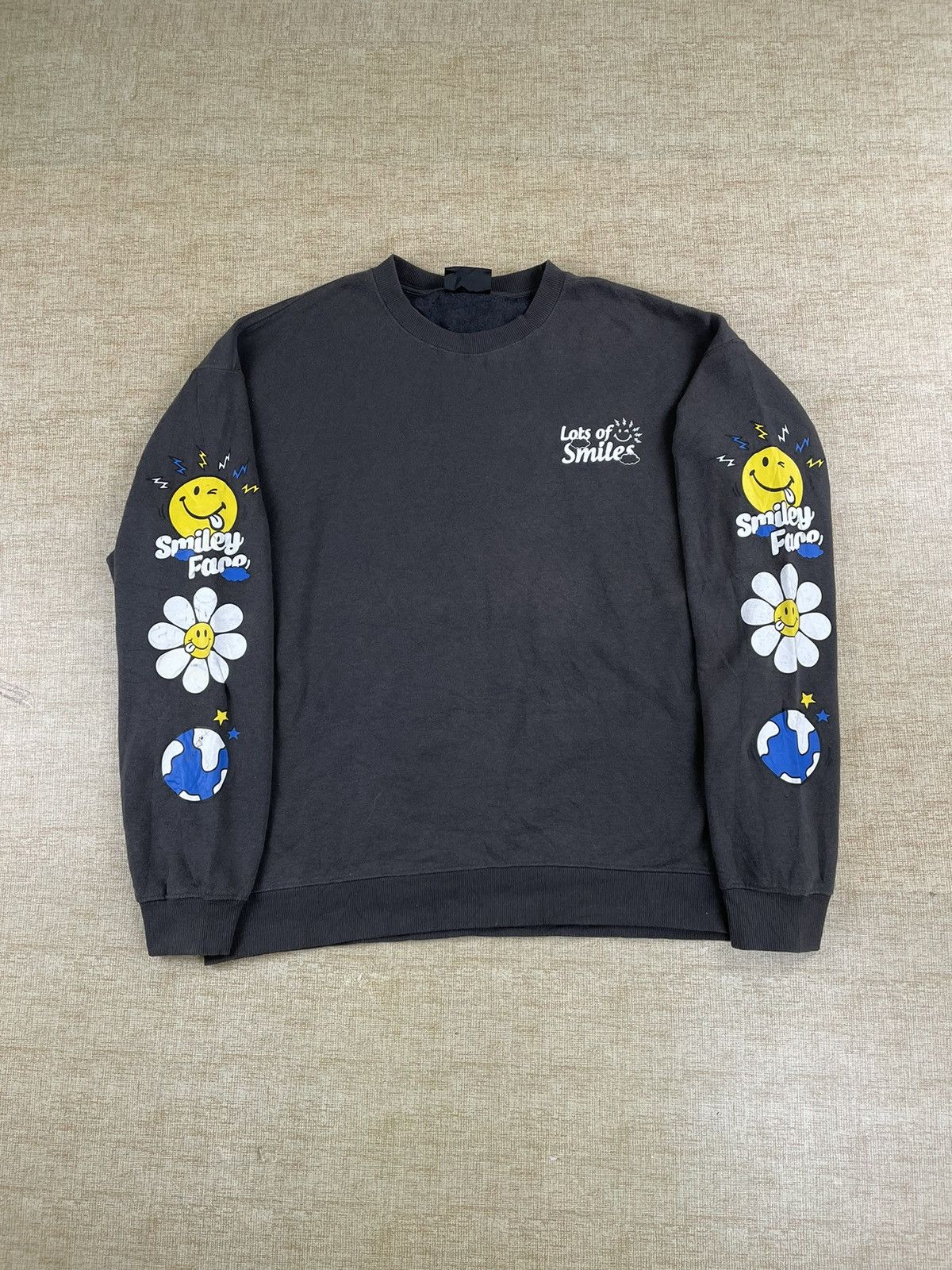 Japanese Brand × Vintage SMILEY FACE Inspired Takashi Murakami Style Sweatshirt Size US L / EU 52-54 / 3 - 1 Thumbnail