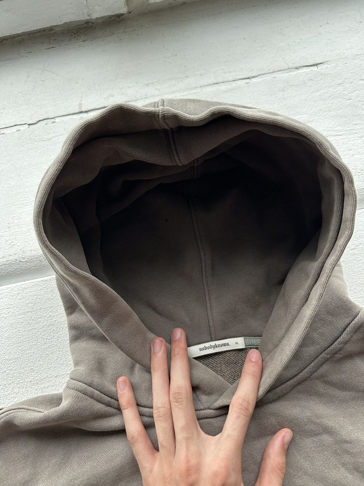 🚨 NOBODYKNOWS BAGGY BOXY SK8 HOODIE WITH LOGO BASIC RARE
