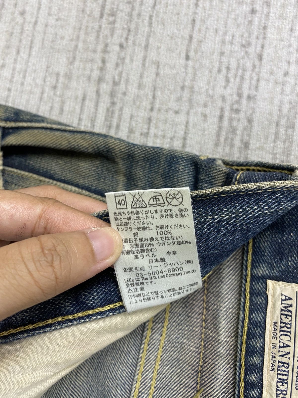 Lee × Vintage Vintage 90s Lee Japan Mud Wash Bootcut Distressed Denim Pant Size US 37 - 14 Thumbnail