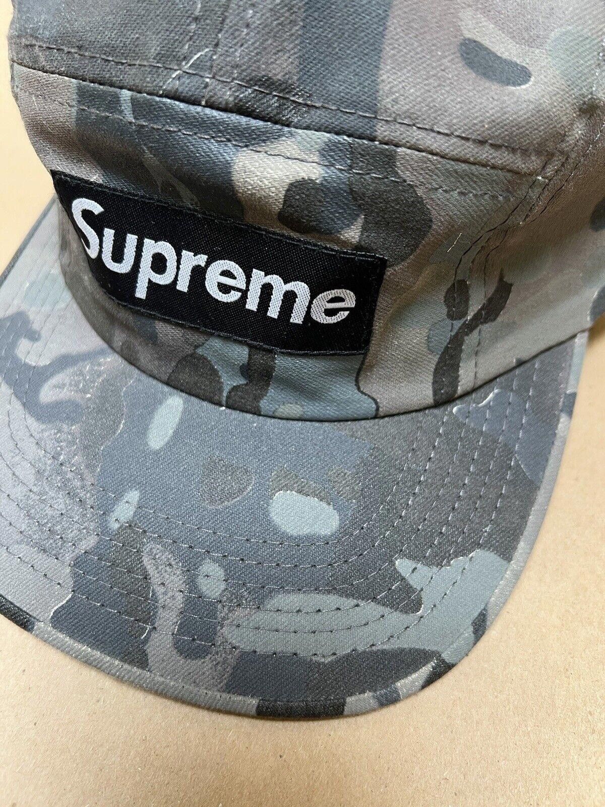 Supreme Vintage Supreme 5 Panel Camp Cap Hat Gray Camo Early 2000's Size ONE SIZE - 3 Thumbnail