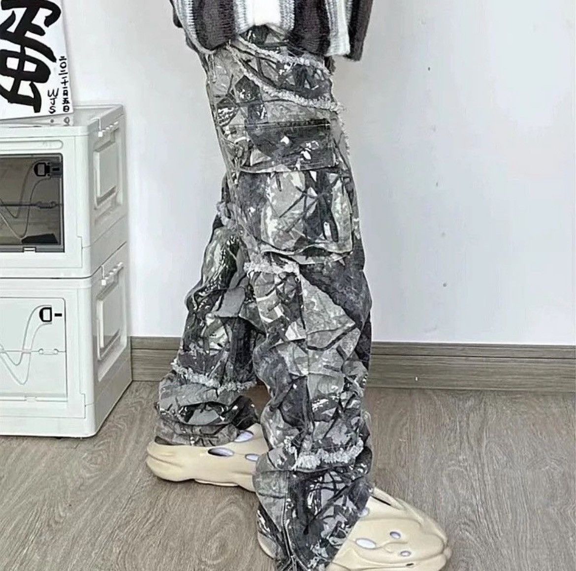 Japanese Brand Flared Camo Jeans Cargo Pants Size US 30 / EU 46 - 4 Thumbnail