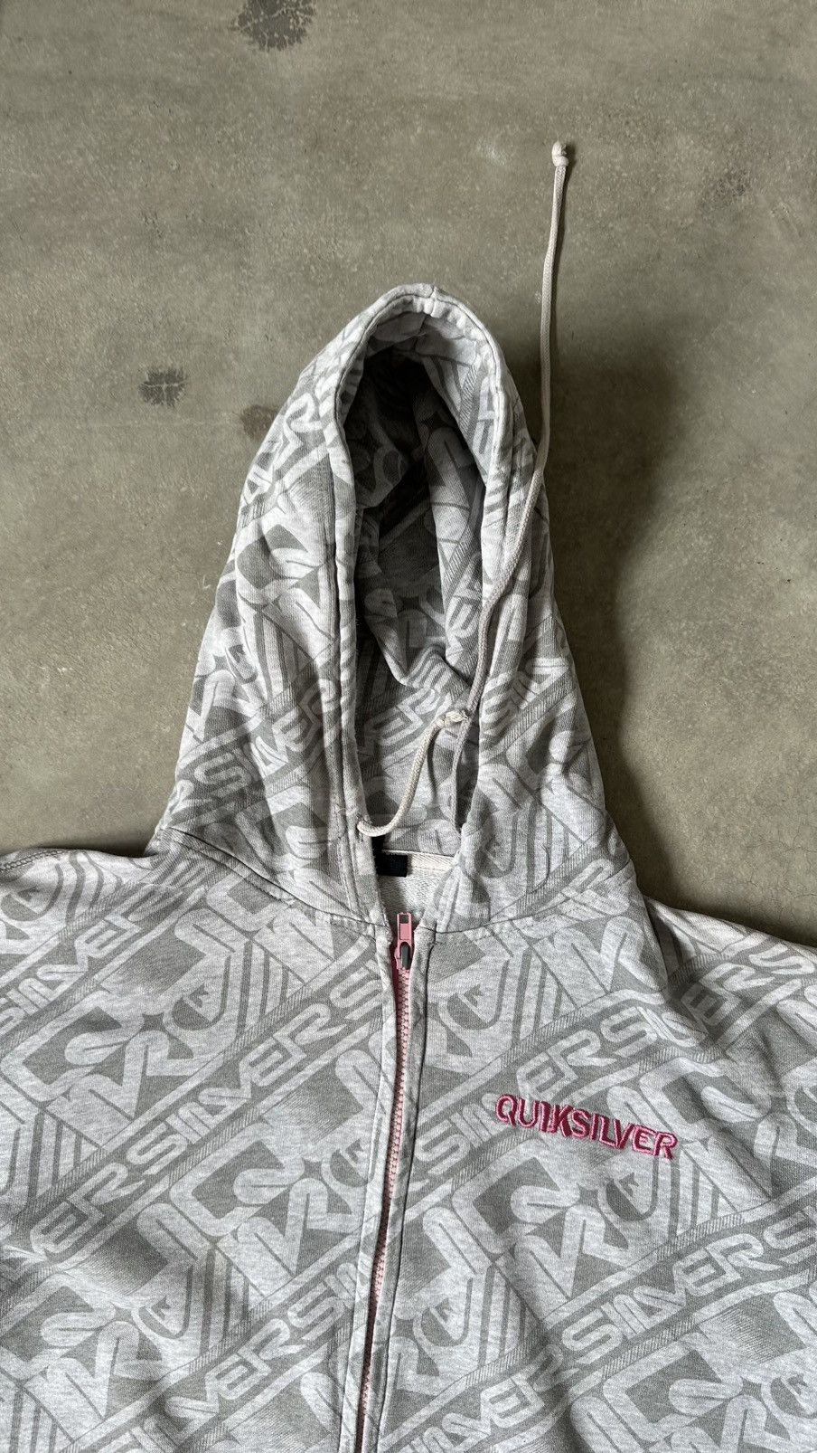 Quiksilver VINTAGE Y2K QUIKSILVER ALL OVER PRINT ZIPPED HOODIE Size US L / EU 52-54 / 3 - 7 Thumbnail