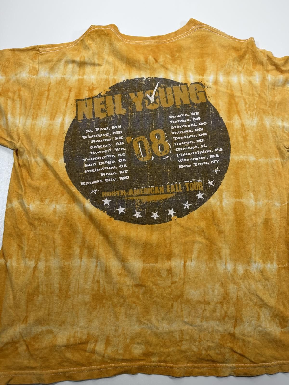 Other Vintage Neil Young 2008 NA Fall Tour Tie-Dye T-Shirt Size US L / EU 52-54 / 3 - 6 Thumbnail