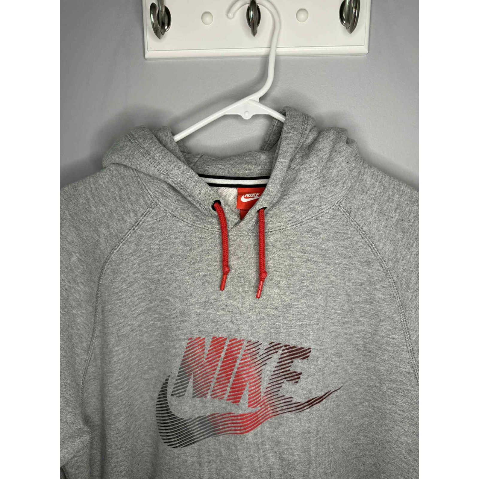 Nike Nike Swoosh Logo Long Sleeve Graphic Hoodie Gray Men's L Size US L / EU 52-54 / 3 - 3 Thumbnail