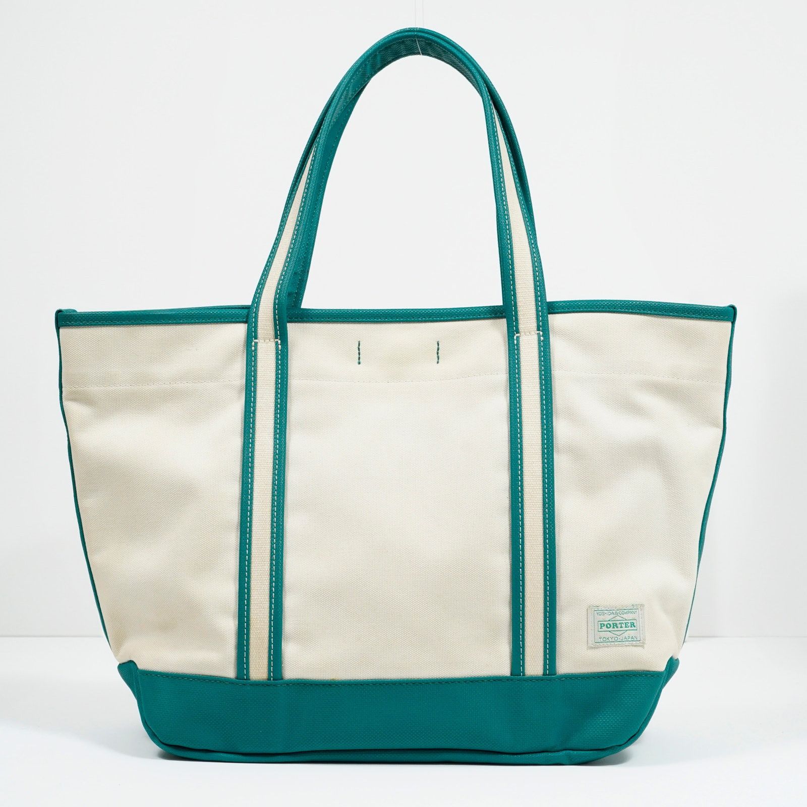 Porter Porter Girl Boyfriend Tote Canvas Ivory Green Japan Made Size ONE SIZE - 1 Thumbnail