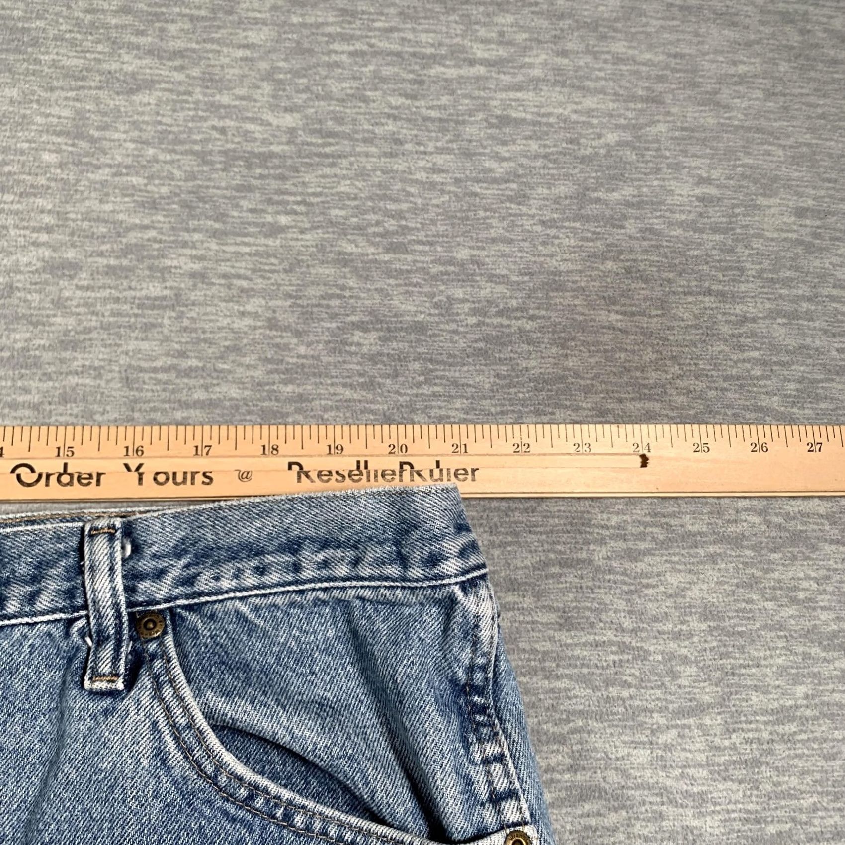 Wrangler Wrangler Jeans Mens 46x29 Blue Straight Leg Denim 96501SW Cotton Regular Fit Jeans Size US 30 / EU 46 - 6 Thumbnail
