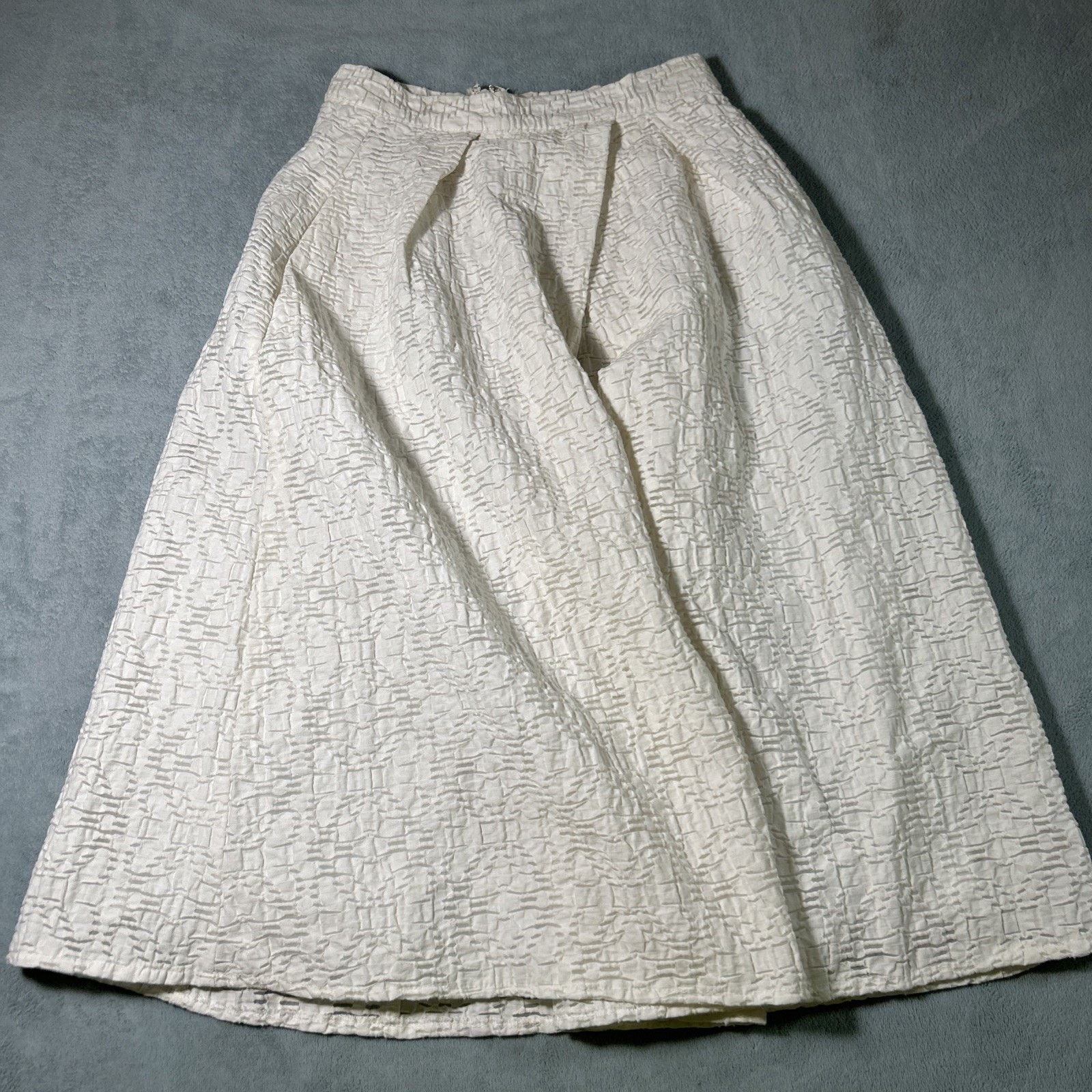 Magnolia Pearl Whimsical Seersucker Skirt 24x26 Whimsigoth Fairycore Boho Size 24" / US 00 / IT 34 - 3 Thumbnail