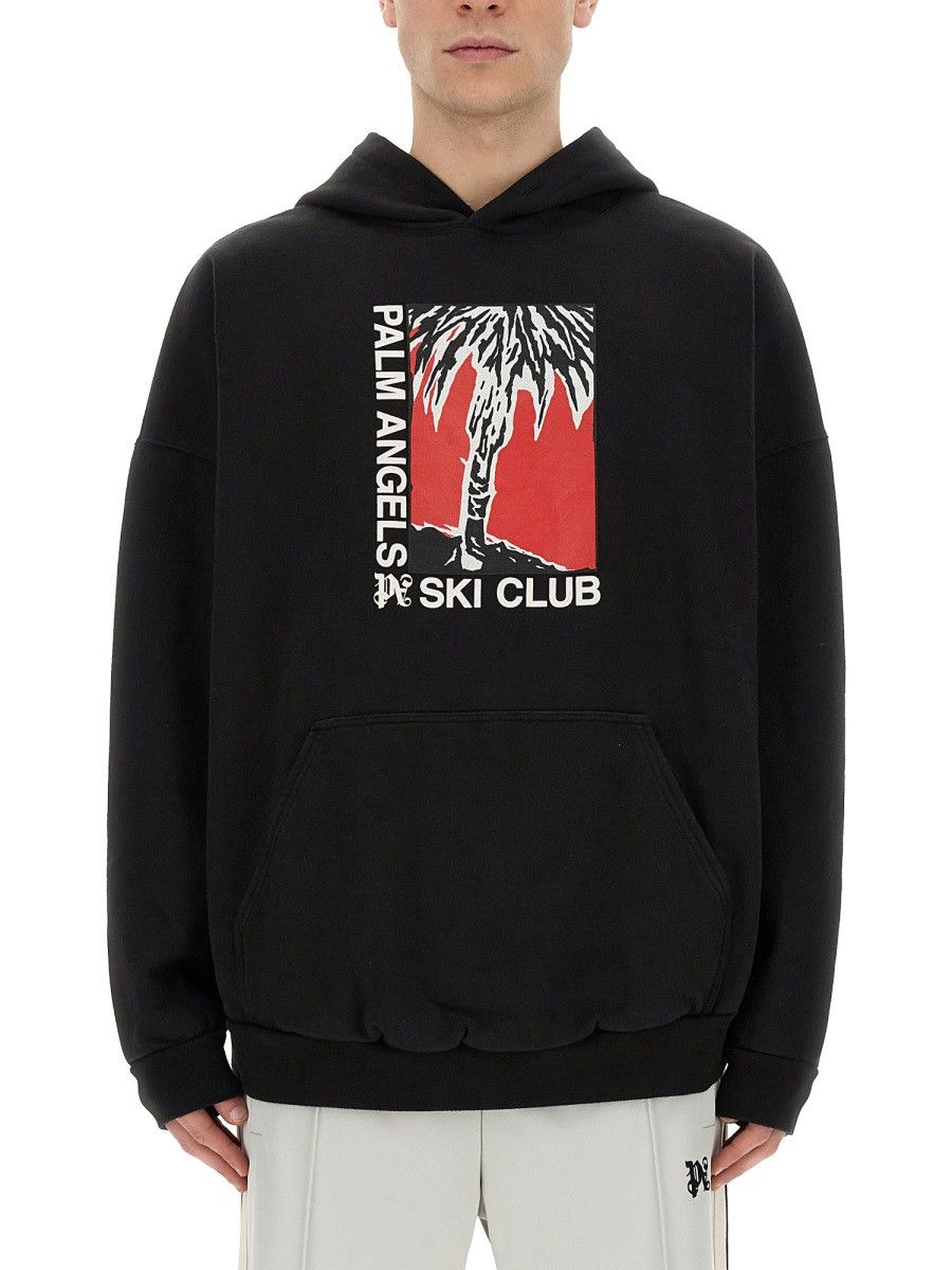 Palm Angels PALM ANGELS PALM SKI CLUB PRINT SWEATSHIRT - BLACK Size US L / EU 52-54 / 3 - 1 Thumbnail