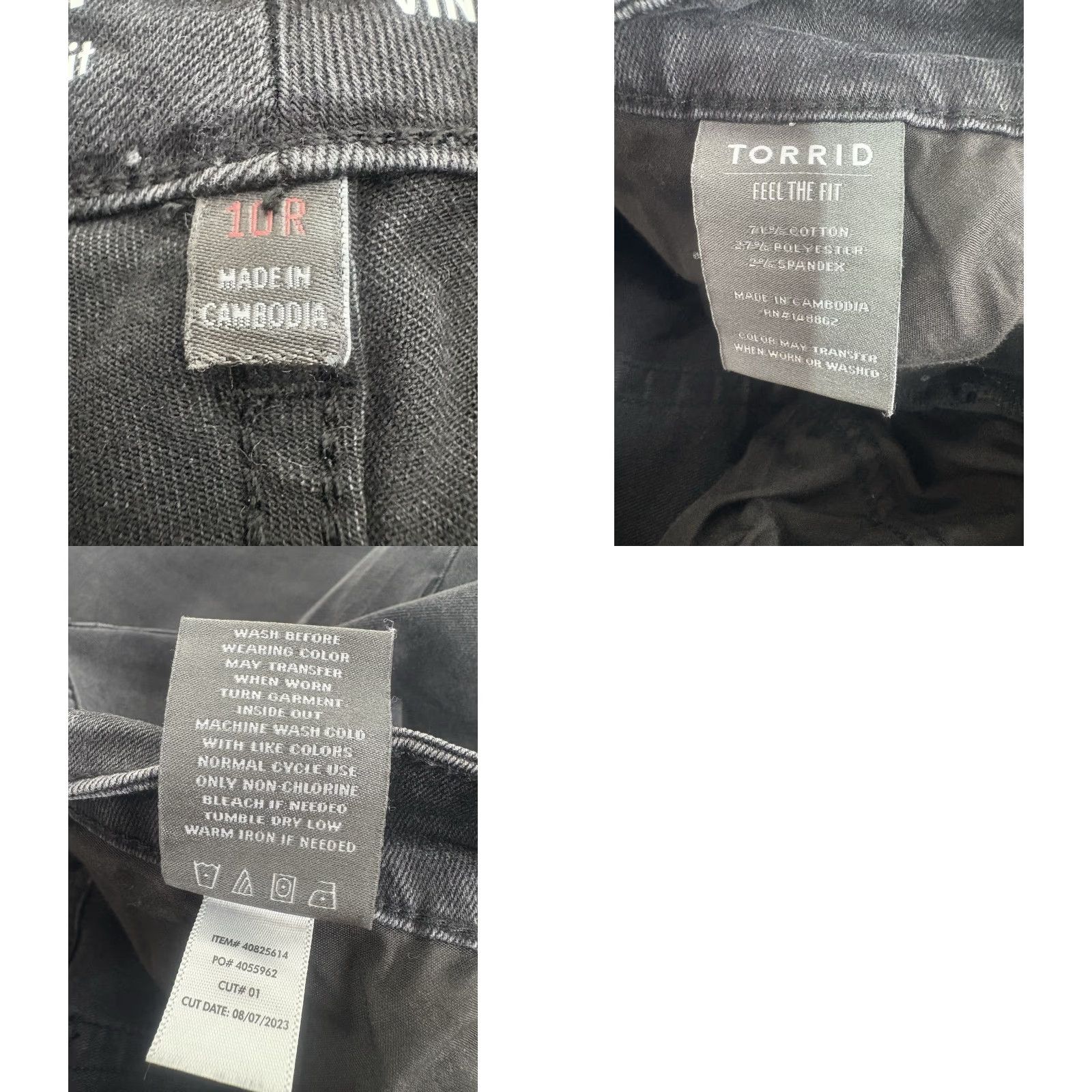 Torrid Torrid Black Wash Perfect Wide Leg Vintage Stretch Distressed Jeans Womens Size 10 Size 32" / US 10 / IT 46 - 8 Thumbnail