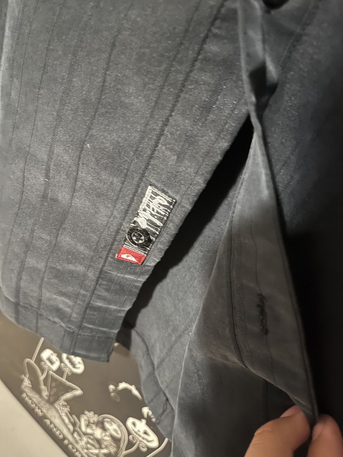 Quicksilver Vintage Y2K 2000’s Quicksilver stripped black button down Size US XL / EU 56 / 4 - 6 Thumbnail