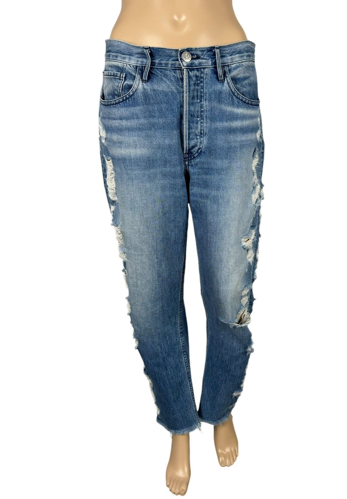 3x1 3x1 NYC Destroyed Boyfriend Jeans size 27 Size 27" / US 4 / IT 40 - 2 Thumbnail